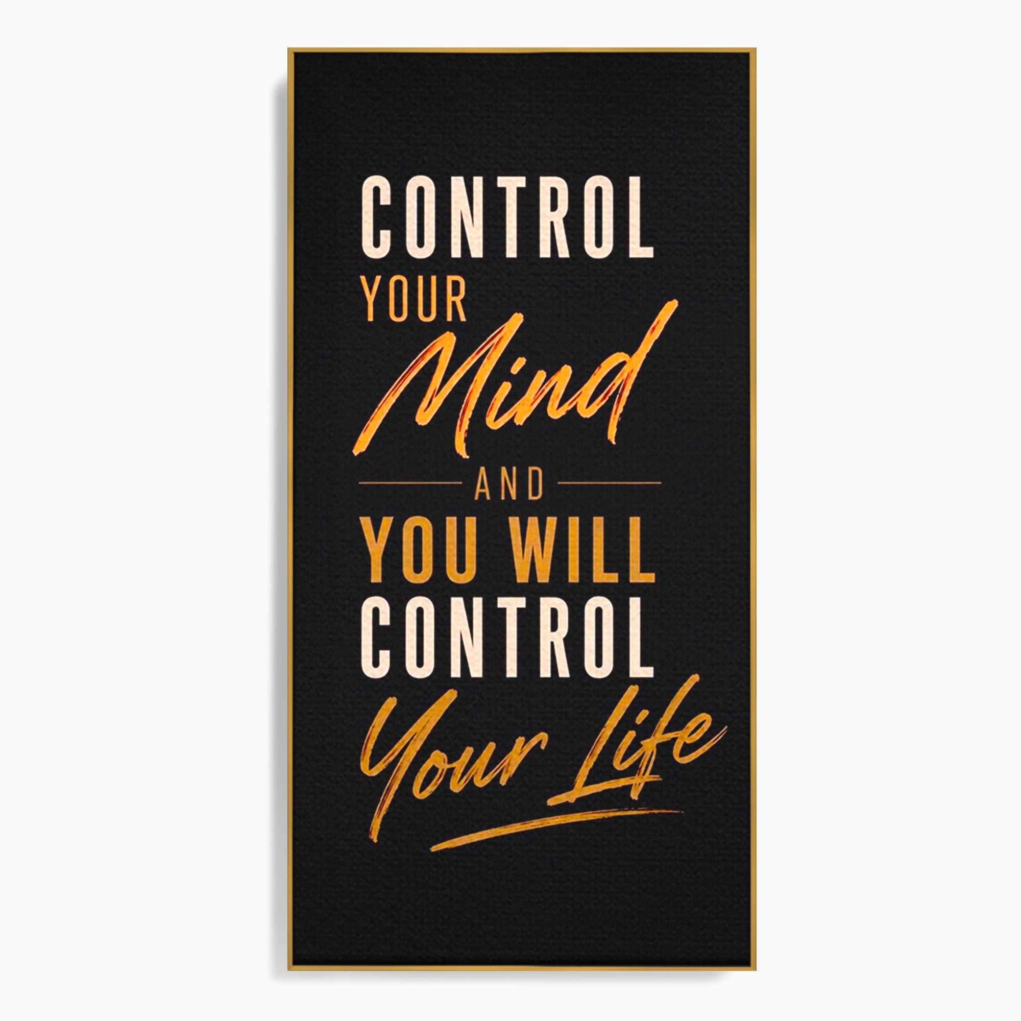 Tablou Canvas Premium LuxCanva® PI1305, Controlul Mintii, Motivational, Citat, Inspirational, Birou, Dormitor, Culori Vibrante
