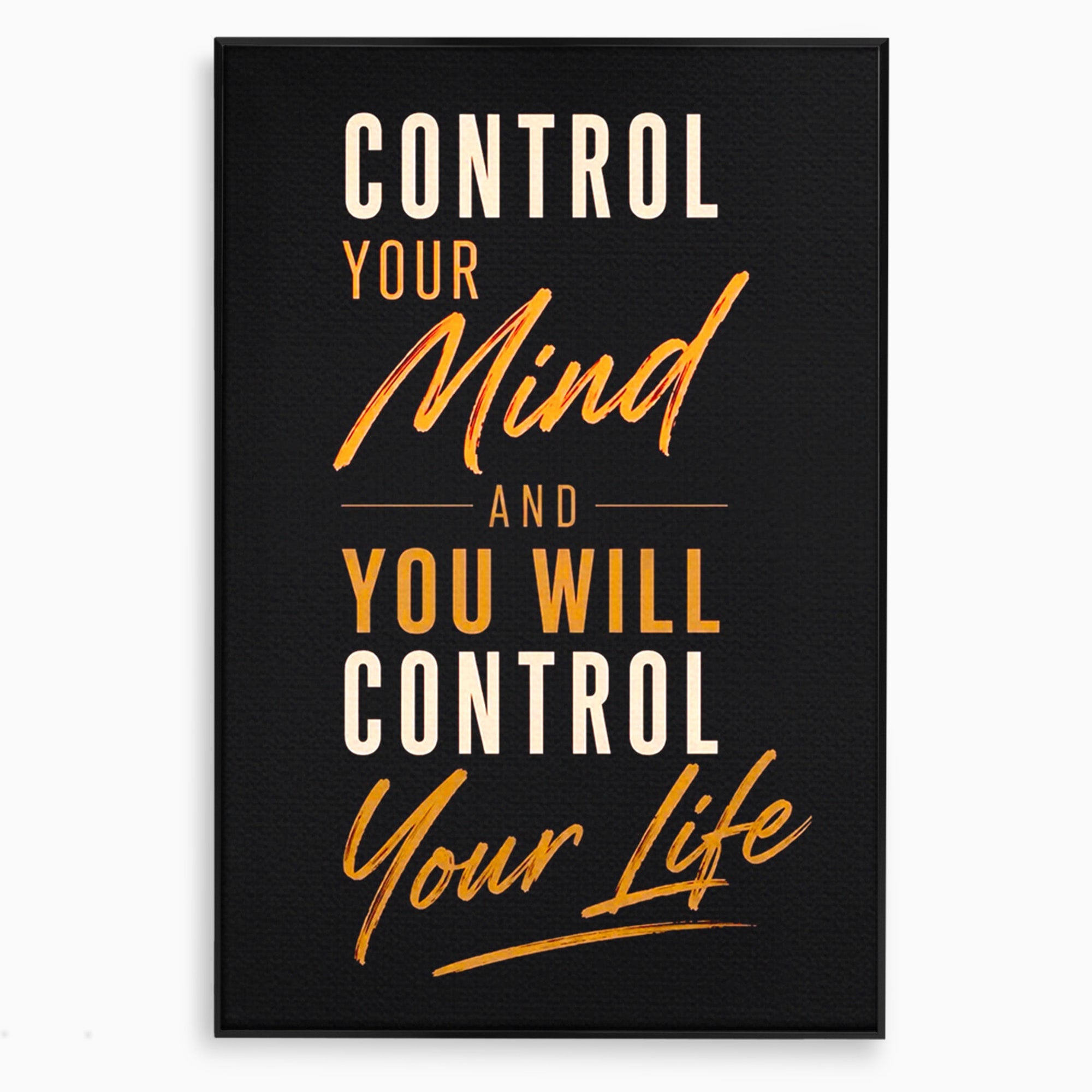 Tablou Canvas Premium LuxCanva® PI1305, Controlul Mintii, Motivational, Citat, Inspirational, Birou, Dormitor, Culori Vibrante