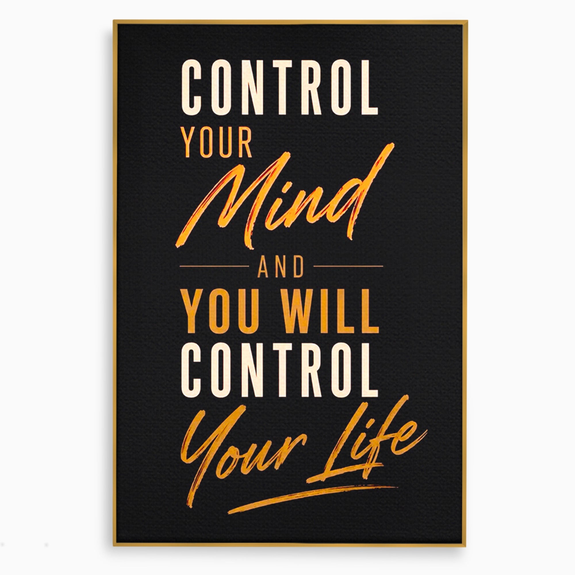 Tablou Canvas Premium LuxCanva® PI1305, Controlul Mintii, Motivational, Citat, Inspirational, Birou, Dormitor, Culori Vibrante