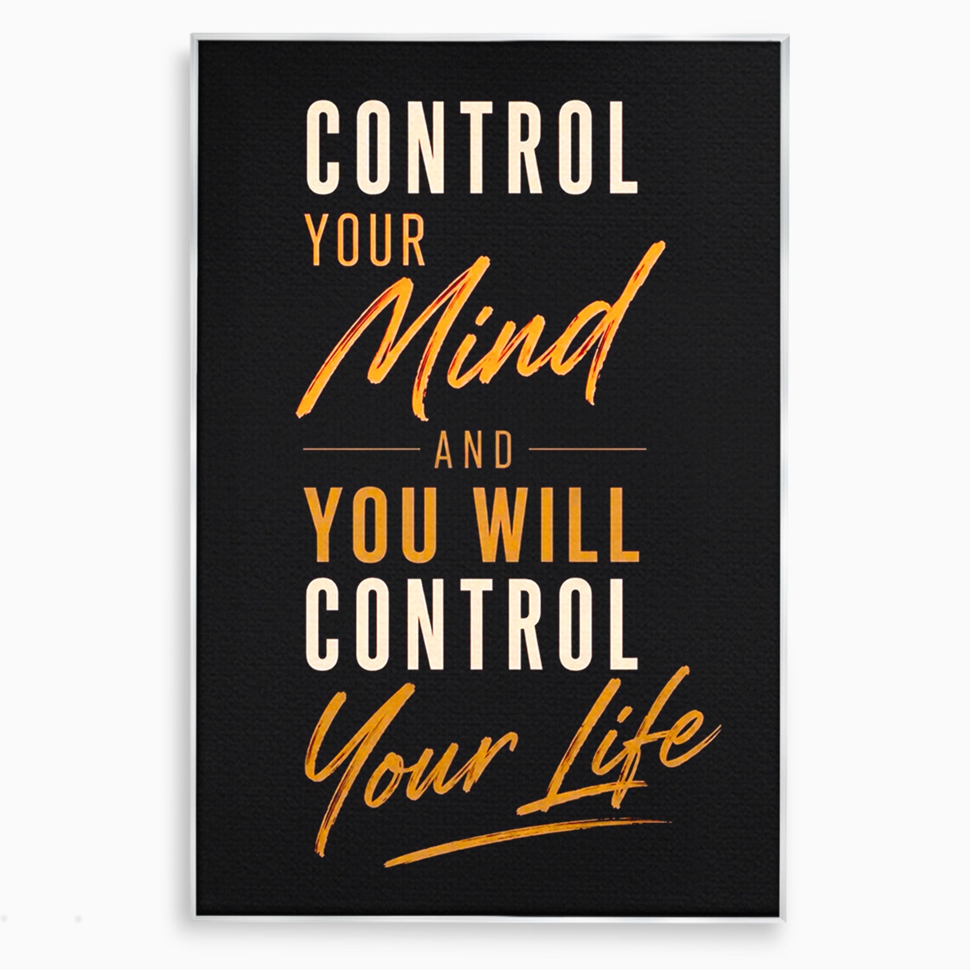 Tablou Canvas Premium LuxCanva® PI1305, Controlul Mintii, Motivational, Citat, Inspirational, Birou, Dormitor, Culori Vibrante