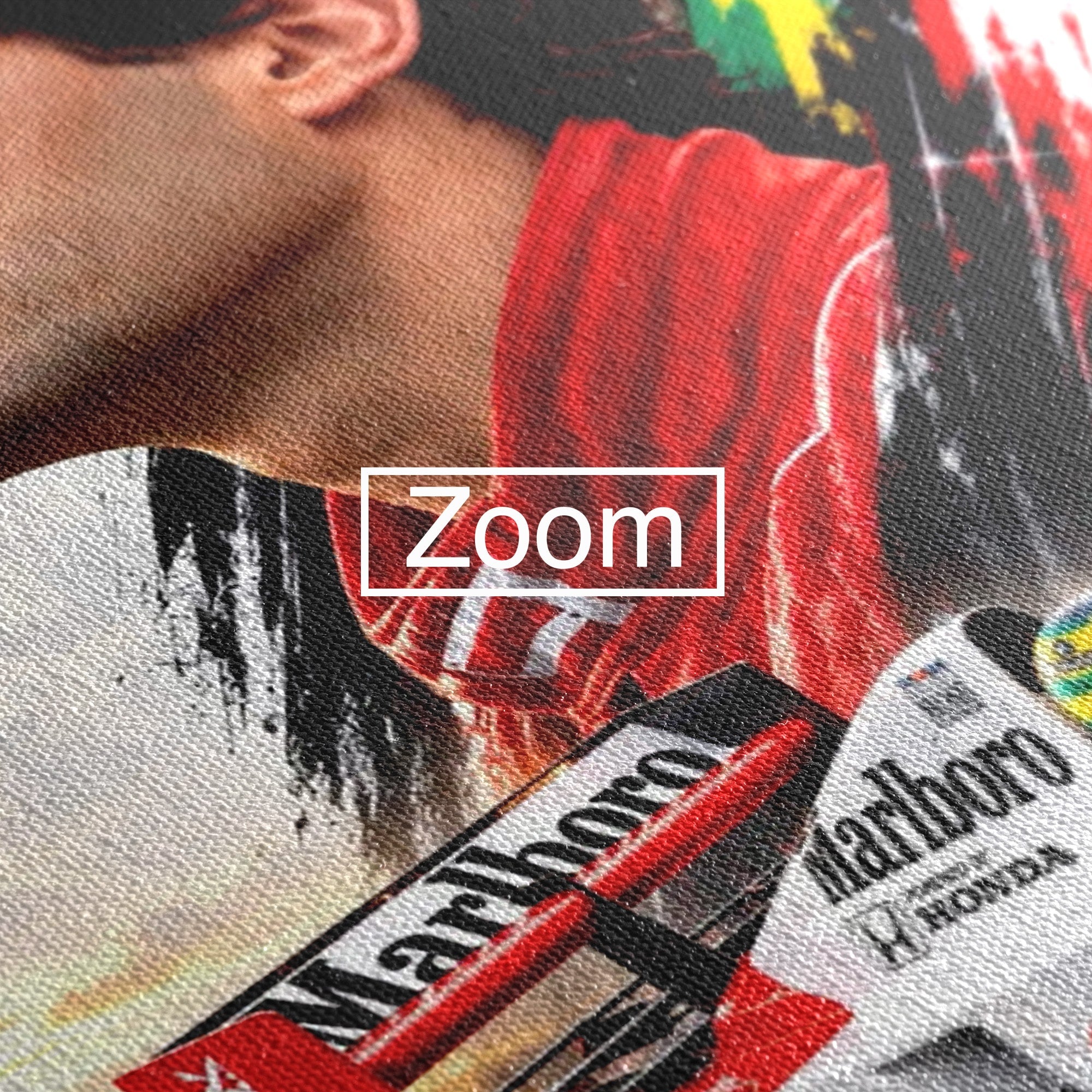 Tablou Canvas Premium LuxCanva® PI1306, Legenda Ayrton Senna, Sportiv, Formula 1, Masina, Motorsport, Birou, Culori Vibrante