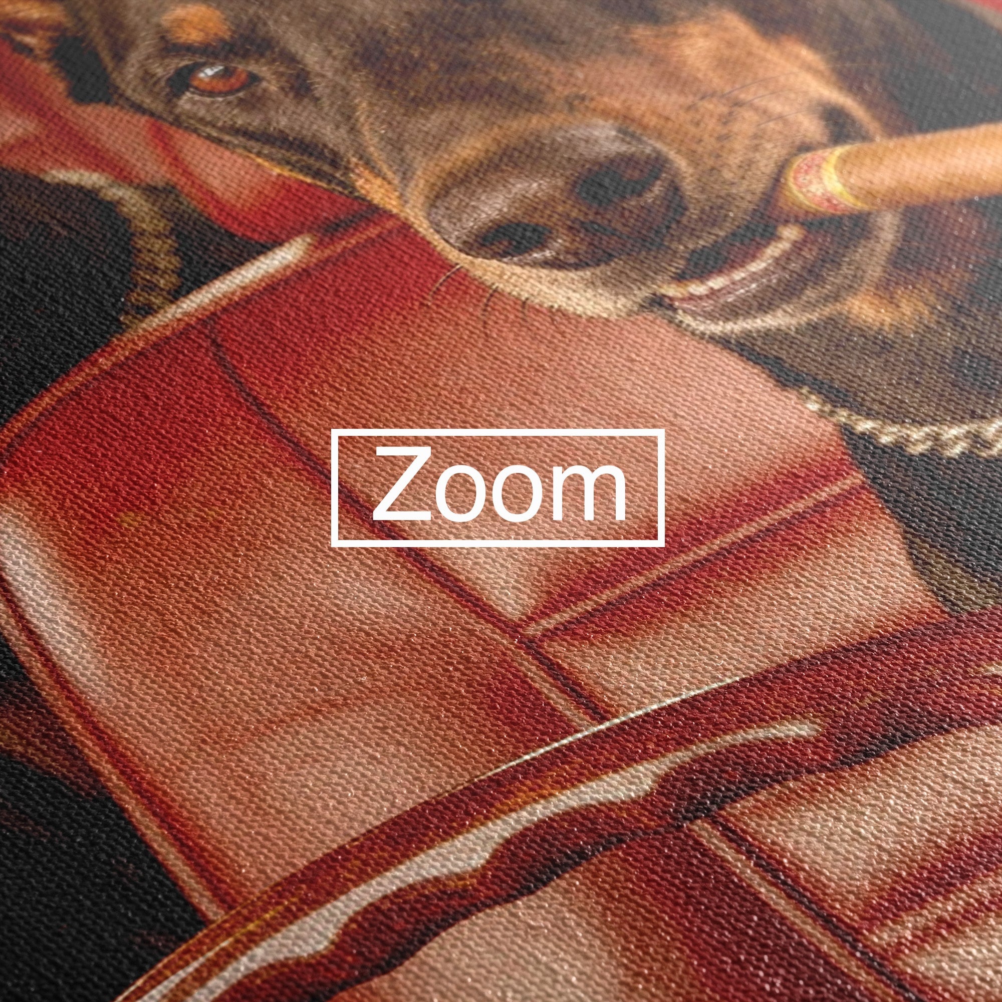 Tablou Canvas Premium LuxCanva® PI1307, Dobermani In Masina, Caini, Automobil, Trabuc, Stil Retro, Living, Culori Vibrante