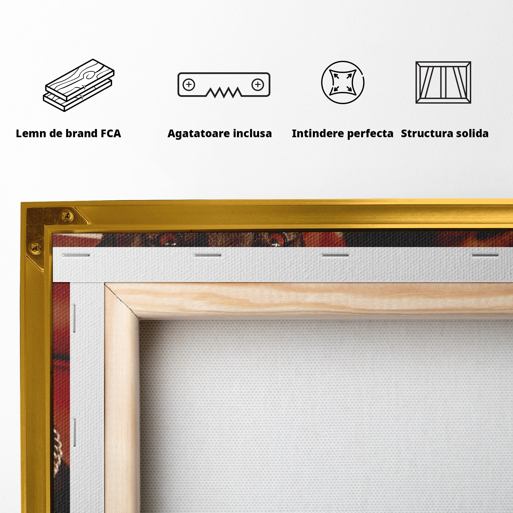Tablou Canvas Premium LuxCanva® PI1307, Dobermani In Masina, Caini, Automobil, Trabuc, Stil Retro, Living, Culori Vibrante