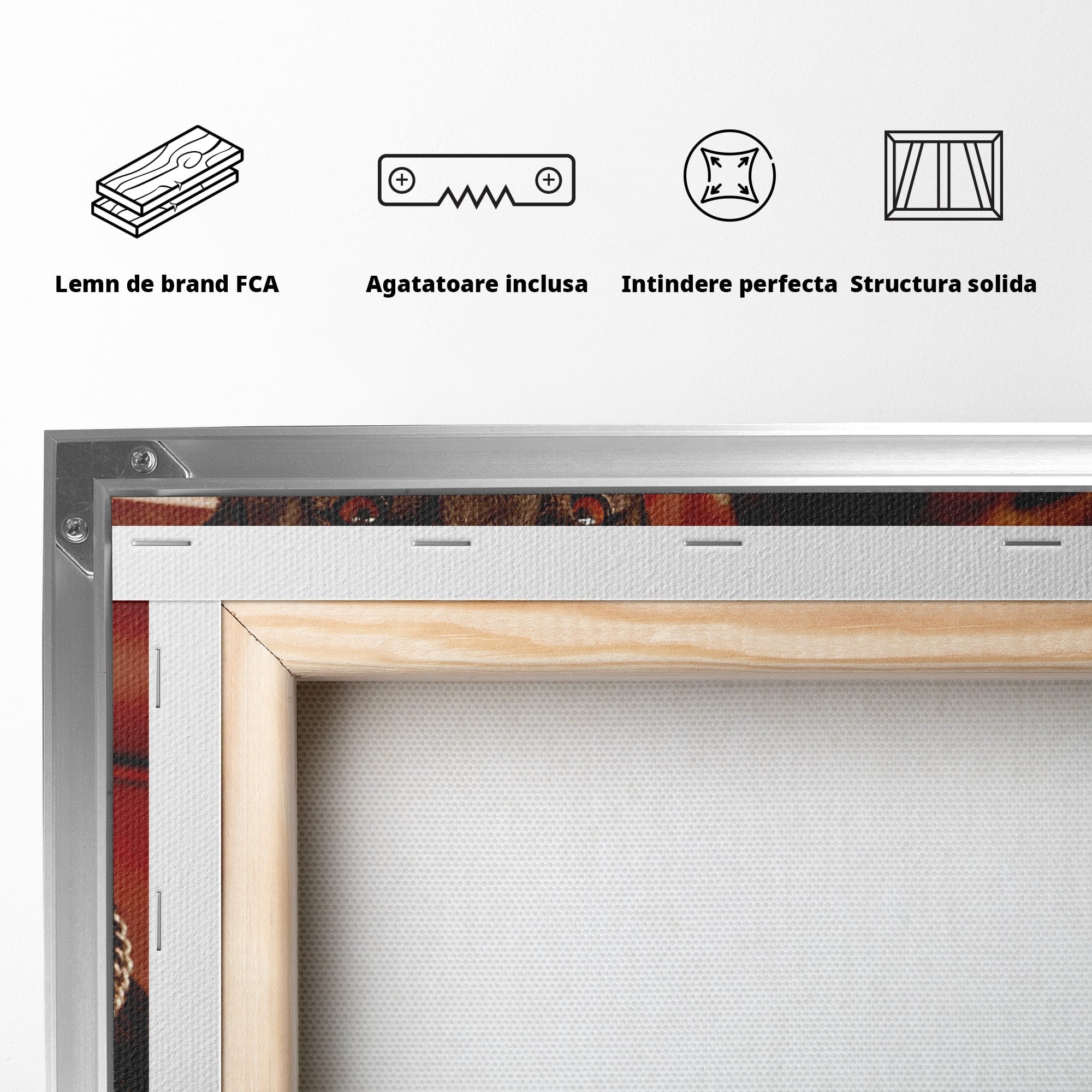 Tablou Canvas Premium LuxCanva® PI1307, Dobermani In Masina, Caini, Automobil, Trabuc, Stil Retro, Living, Culori Vibrante