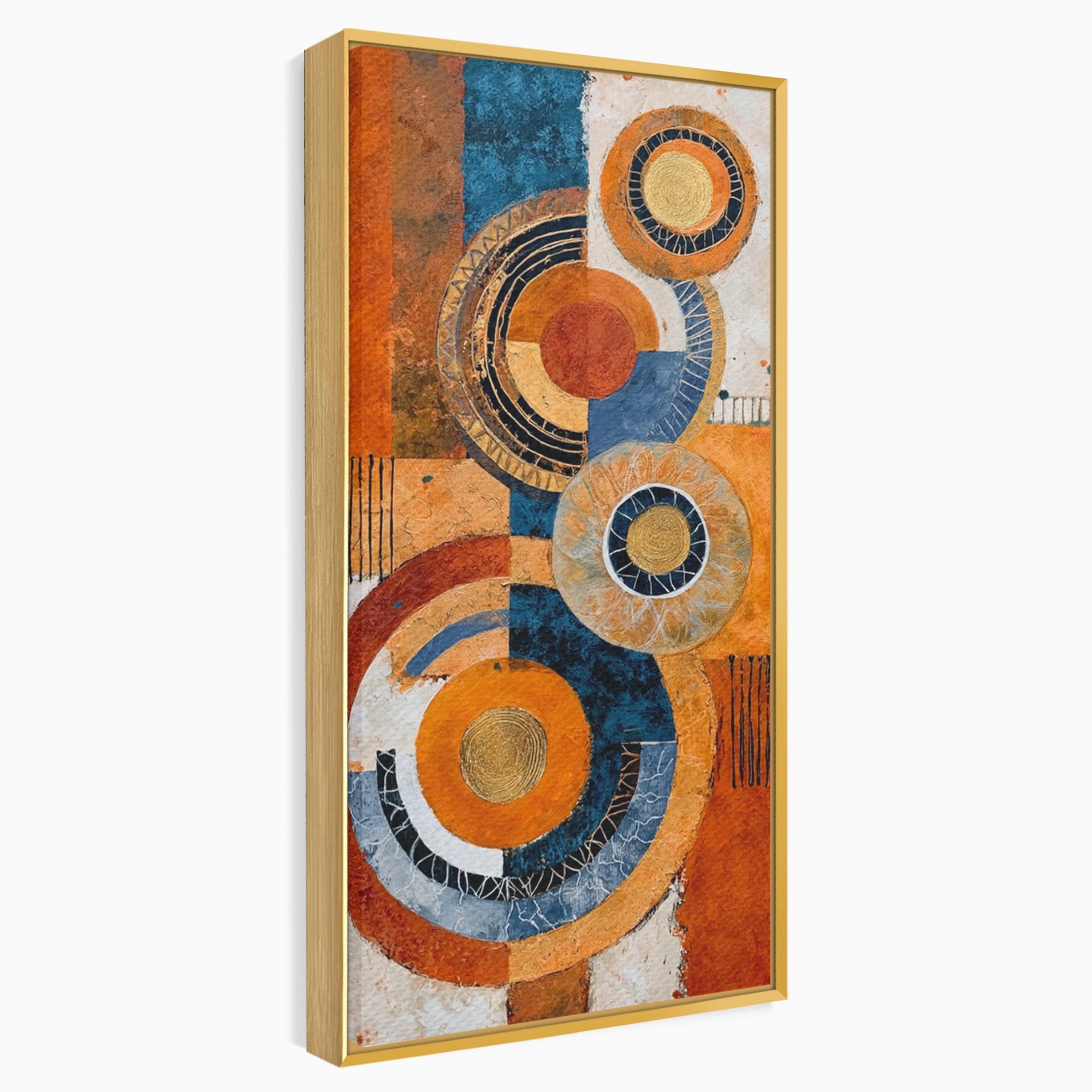Tablou Canvas Premium LuxCanva® PI1308, Geometrie Circulara, Abstract, Cercuri, Modern, Birou, Living, Culori Vibrante