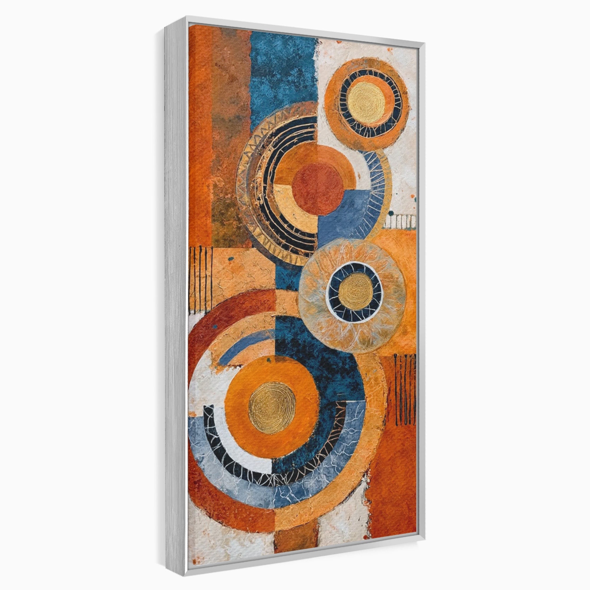 Tablou Canvas Premium LuxCanva® PI1308, Geometrie Circulara, Abstract, Cercuri, Modern, Birou, Living, Culori Vibrante