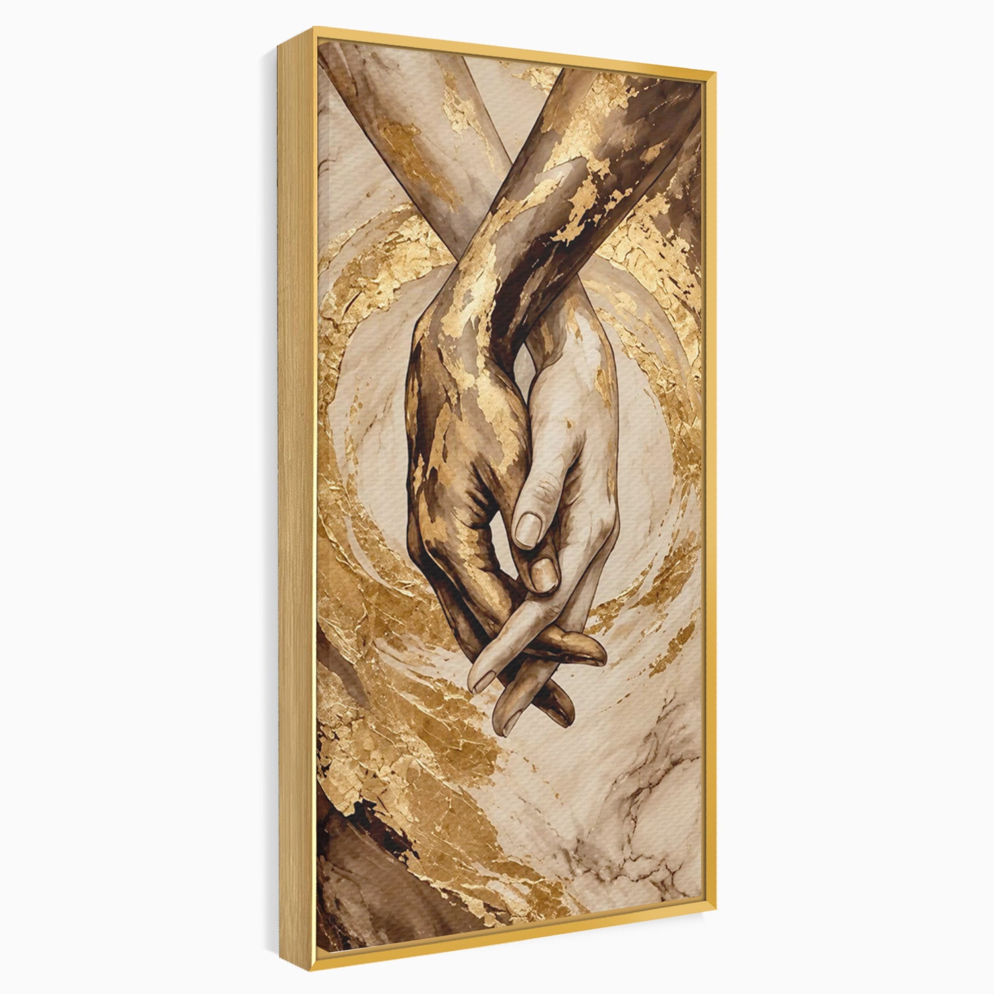 Tablou Canvas Premium LuxCanva® PI1309, Impreuna In Eternitate, Maini, Dragoste, Abstract, Legatura, Dormitor, Living, Culori Vibrante