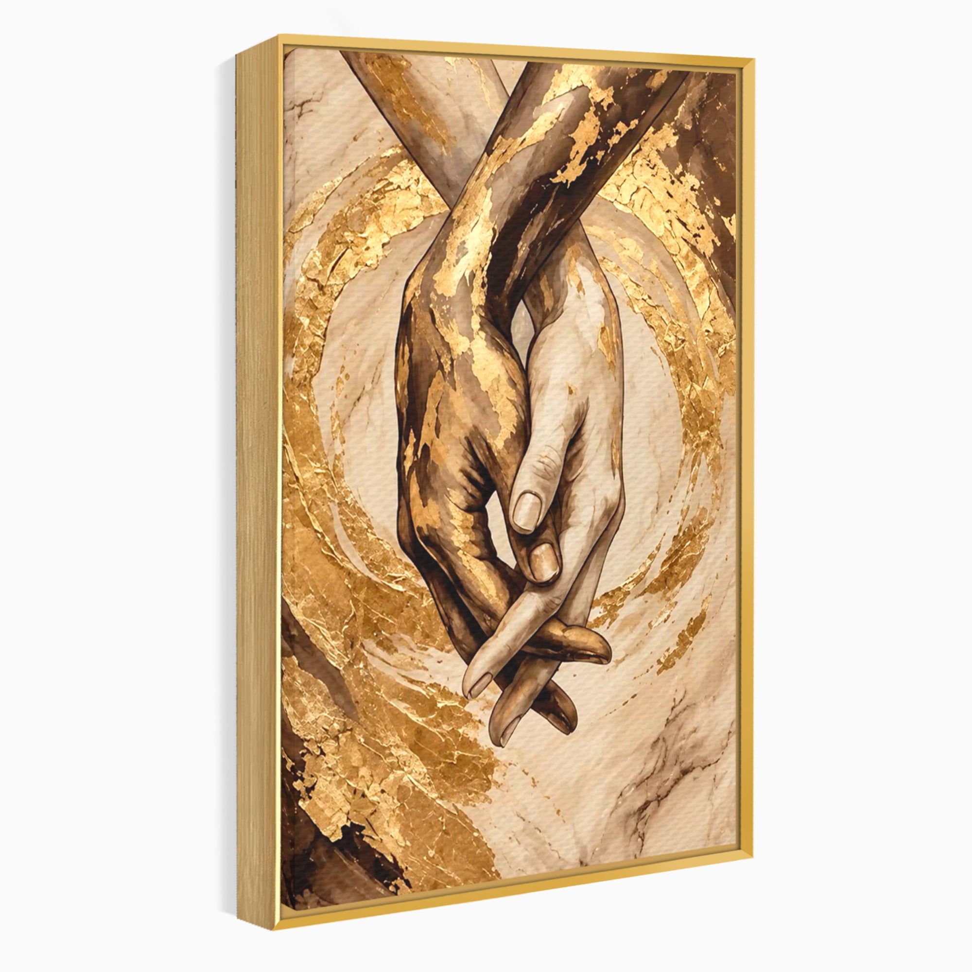 Tablou Canvas Premium LuxCanva® PI1309, Impreuna In Eternitate, Maini, Dragoste, Abstract, Legatura, Dormitor, Living, Culori Vibrante