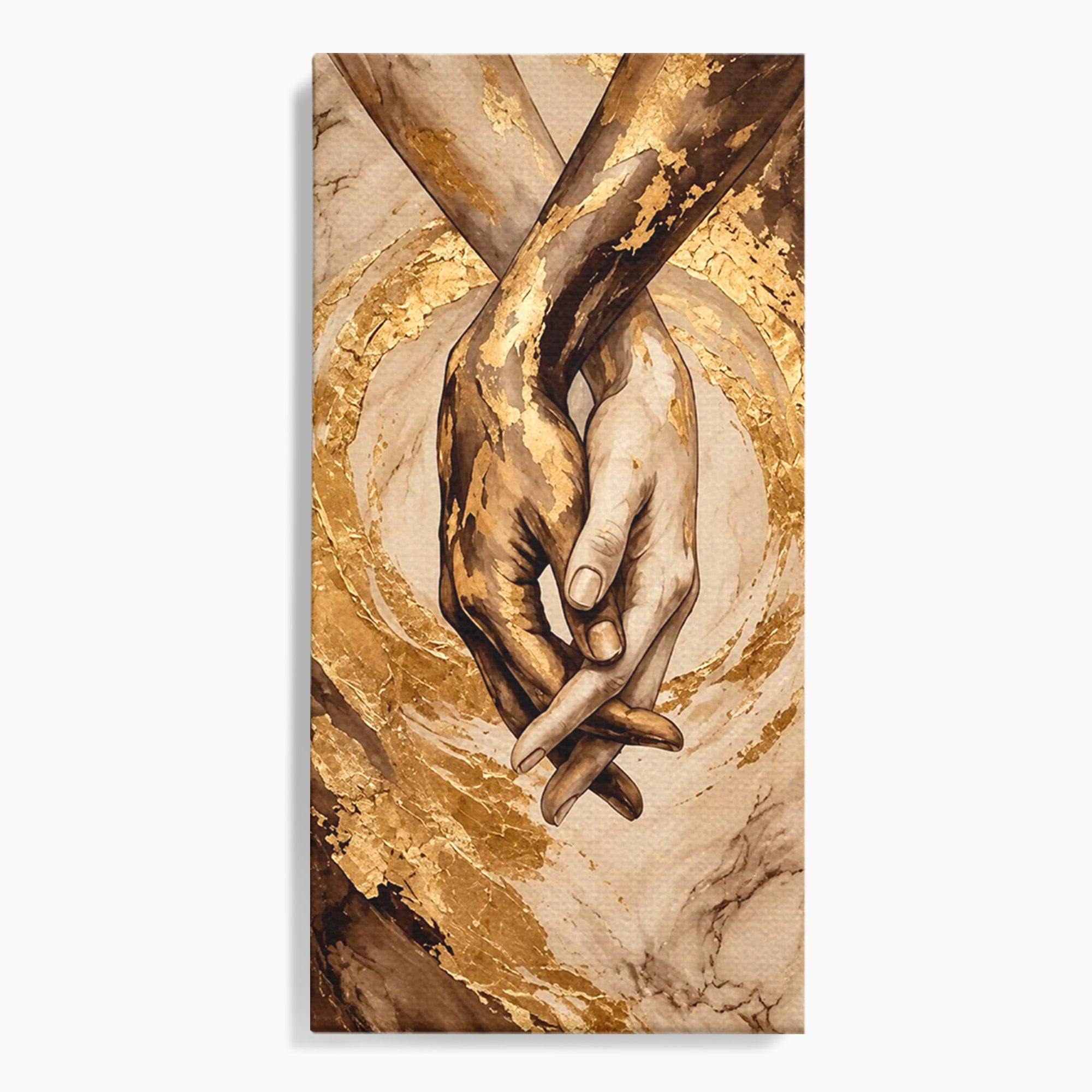 Tablou Canvas Premium LuxCanva® PI1309, Impreuna In Eternitate, Maini, Dragoste, Abstract, Legatura, Dormitor, Living, Culori Vibrante
