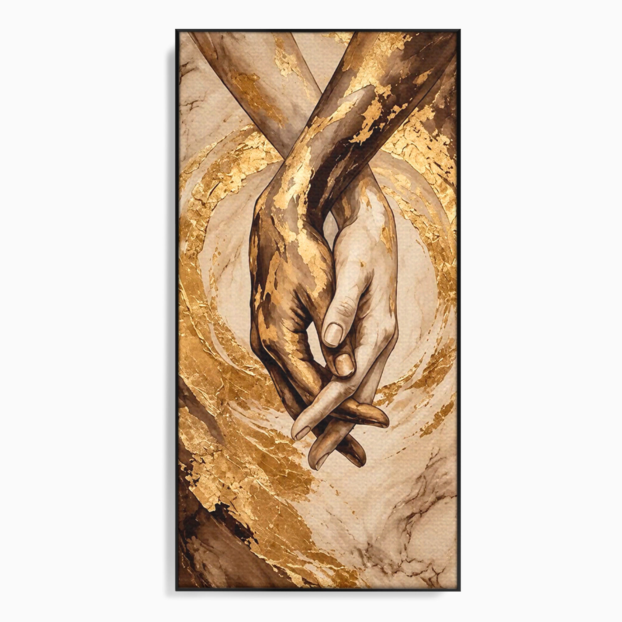 Tablou Canvas Premium LuxCanva® PI1309, Impreuna In Eternitate, Maini, Dragoste, Abstract, Legatura, Dormitor, Living, Culori Vibrante