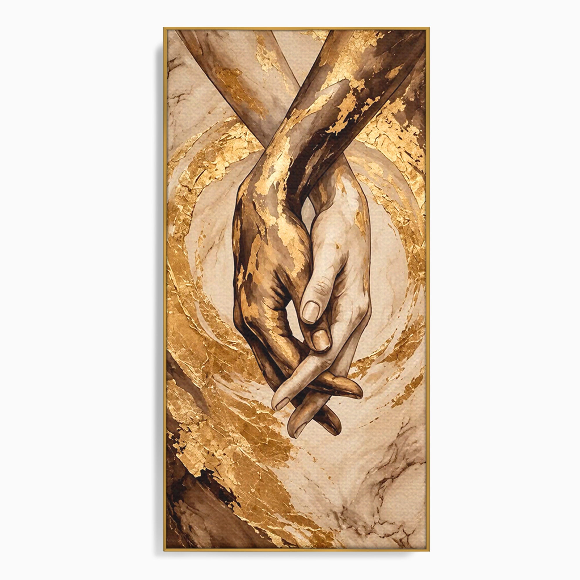 Tablou Canvas Premium LuxCanva® PI1309, Impreuna In Eternitate, Maini, Dragoste, Abstract, Legatura, Dormitor, Living, Culori Vibrante