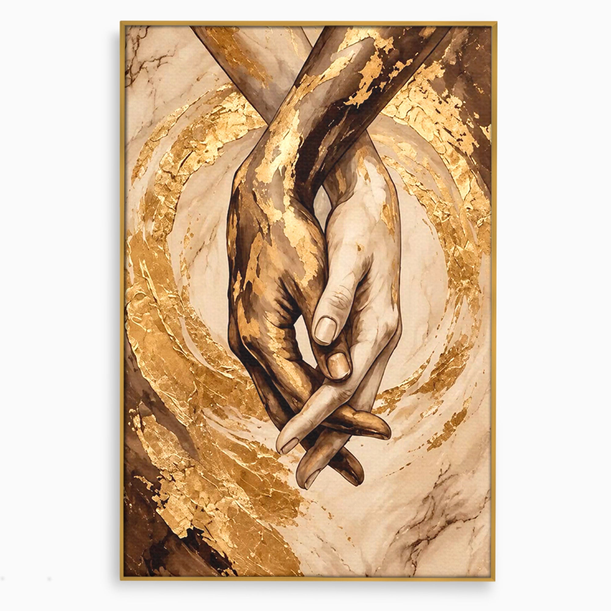 Tablou Canvas Premium LuxCanva® PI1309, Impreuna In Eternitate, Maini, Dragoste, Abstract, Legatura, Dormitor, Living, Culori Vibrante