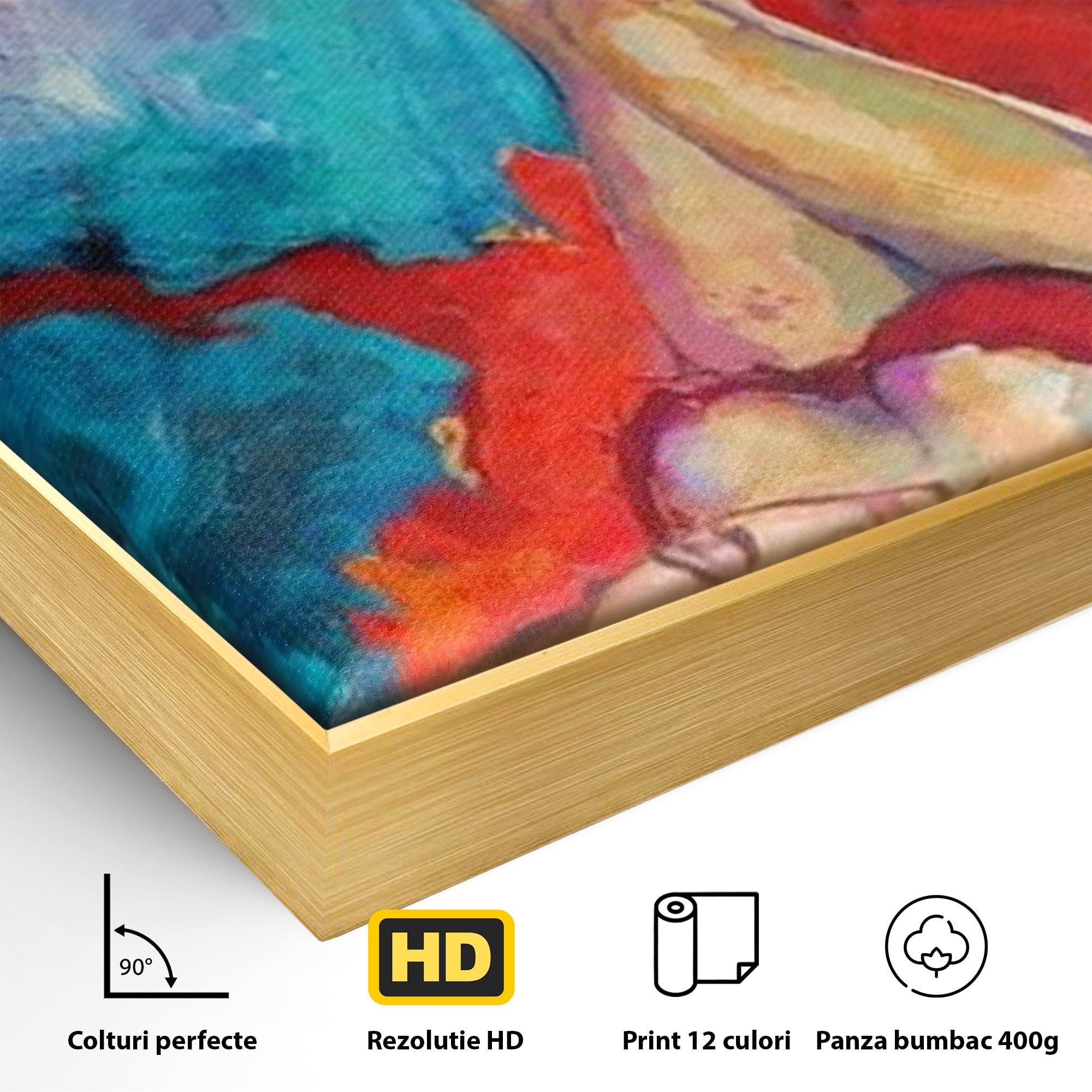 Tablou Canvas Premium LuxCanva® PI1310, Visare In Culori, Femeie, Abstract, Relaxare, Dormitor, Arta Moderna, Culori Vibrante