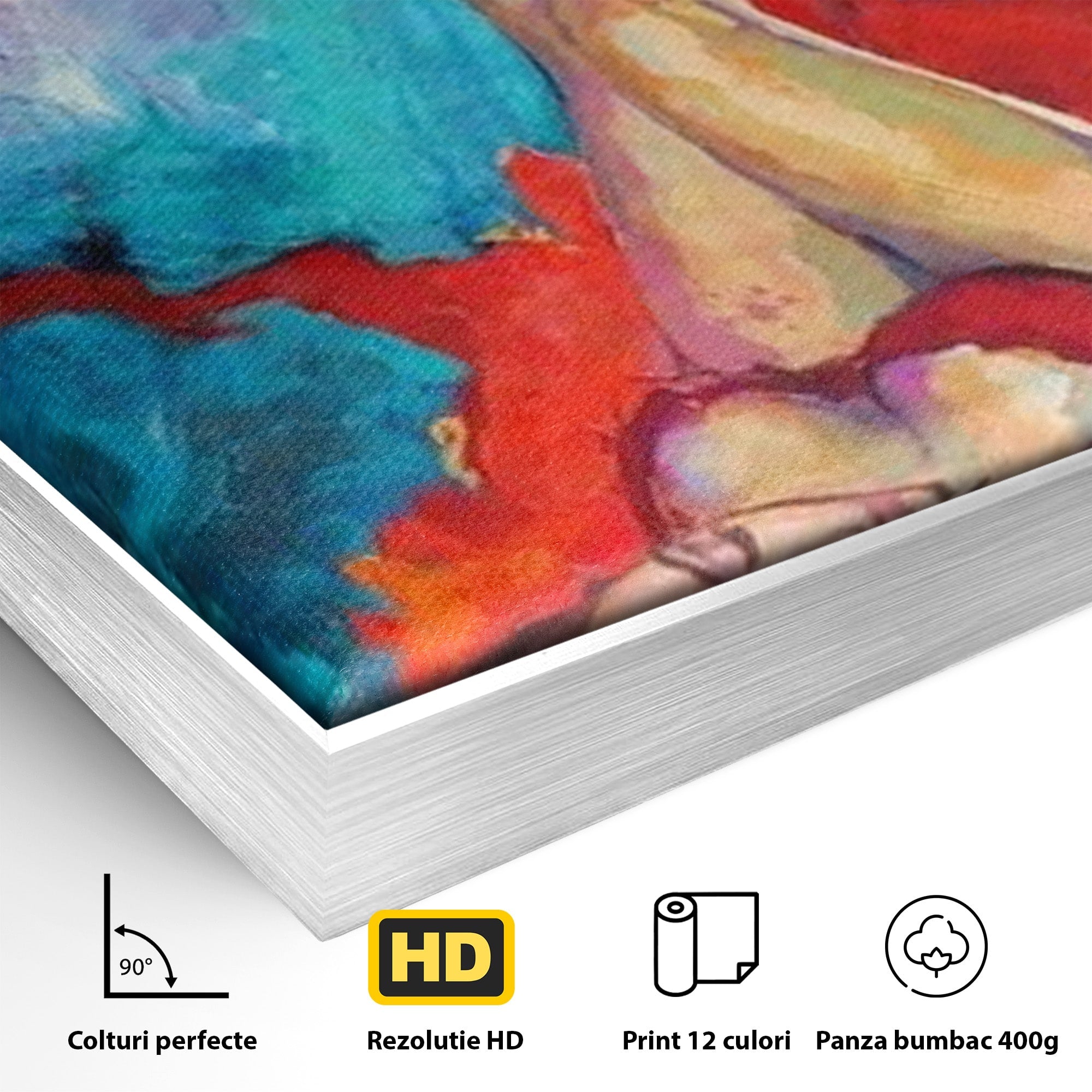 Tablou Canvas Premium LuxCanva® PI1310, Visare In Culori, Femeie, Abstract, Relaxare, Dormitor, Arta Moderna, Culori Vibrante