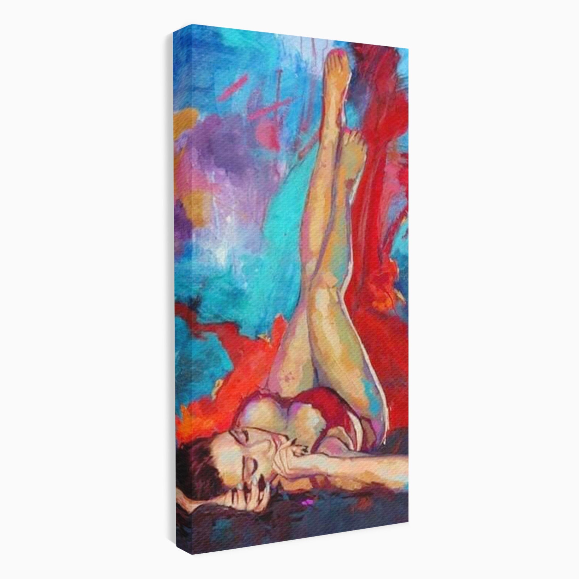 Tablou Canvas Premium LuxCanva® PI1310, Visare In Culori, Femeie, Abstract, Relaxare, Dormitor, Arta Moderna, Culori Vibrante