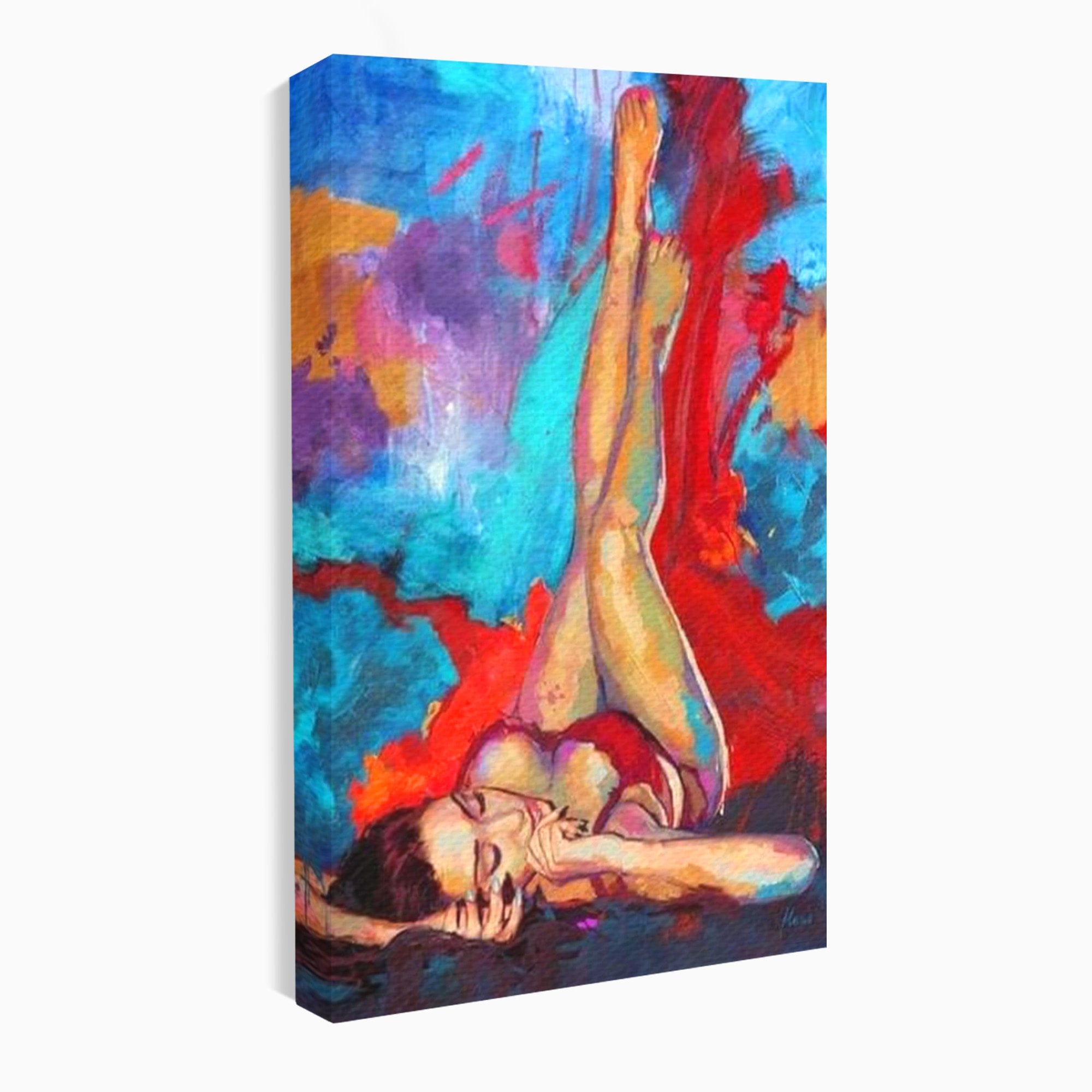 Tablou Canvas Premium LuxCanva® PI1310, Visare In Culori, Femeie, Abstract, Relaxare, Dormitor, Arta Moderna, Culori Vibrante