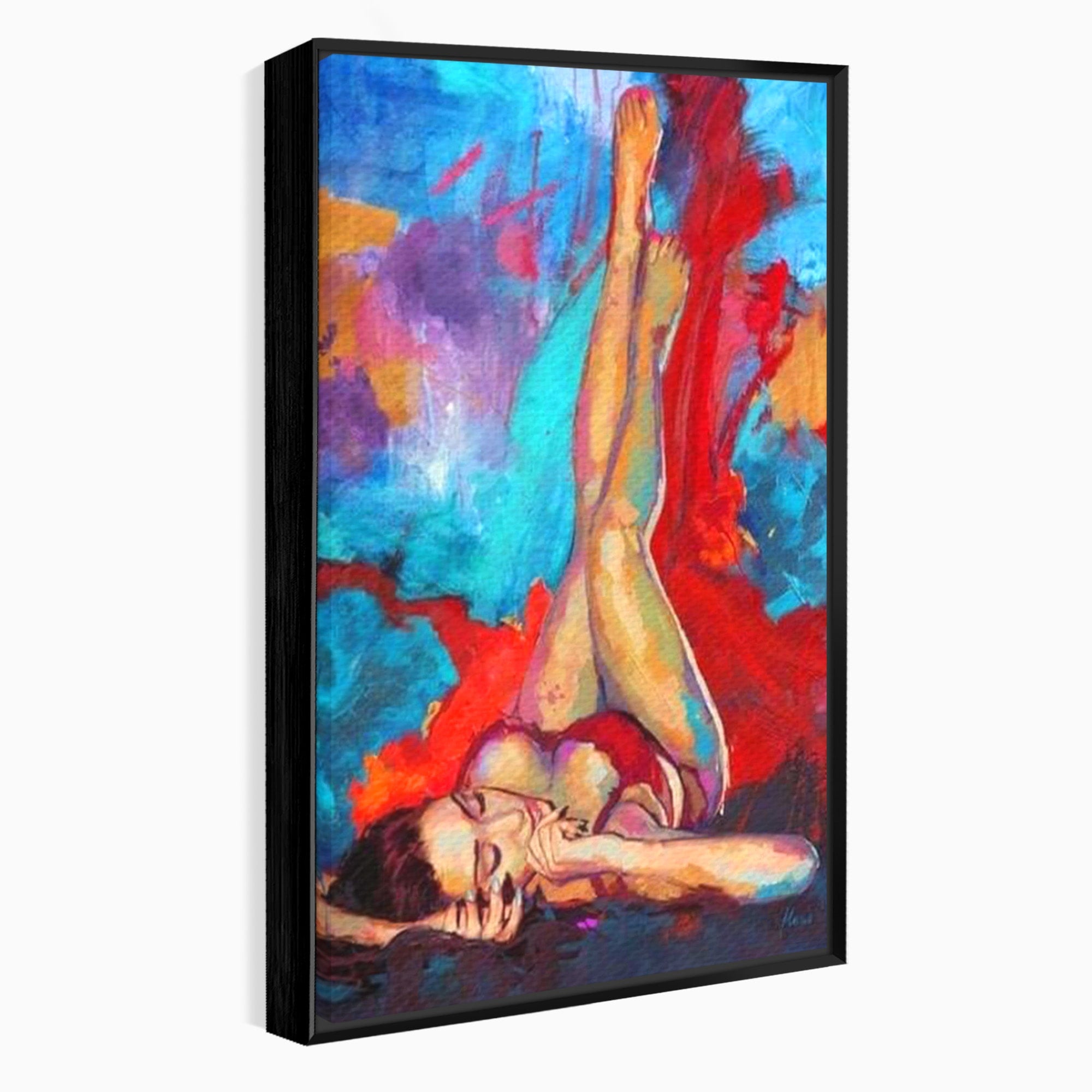 Tablou Canvas Premium LuxCanva® PI1310, Visare In Culori, Femeie, Abstract, Relaxare, Dormitor, Arta Moderna, Culori Vibrante