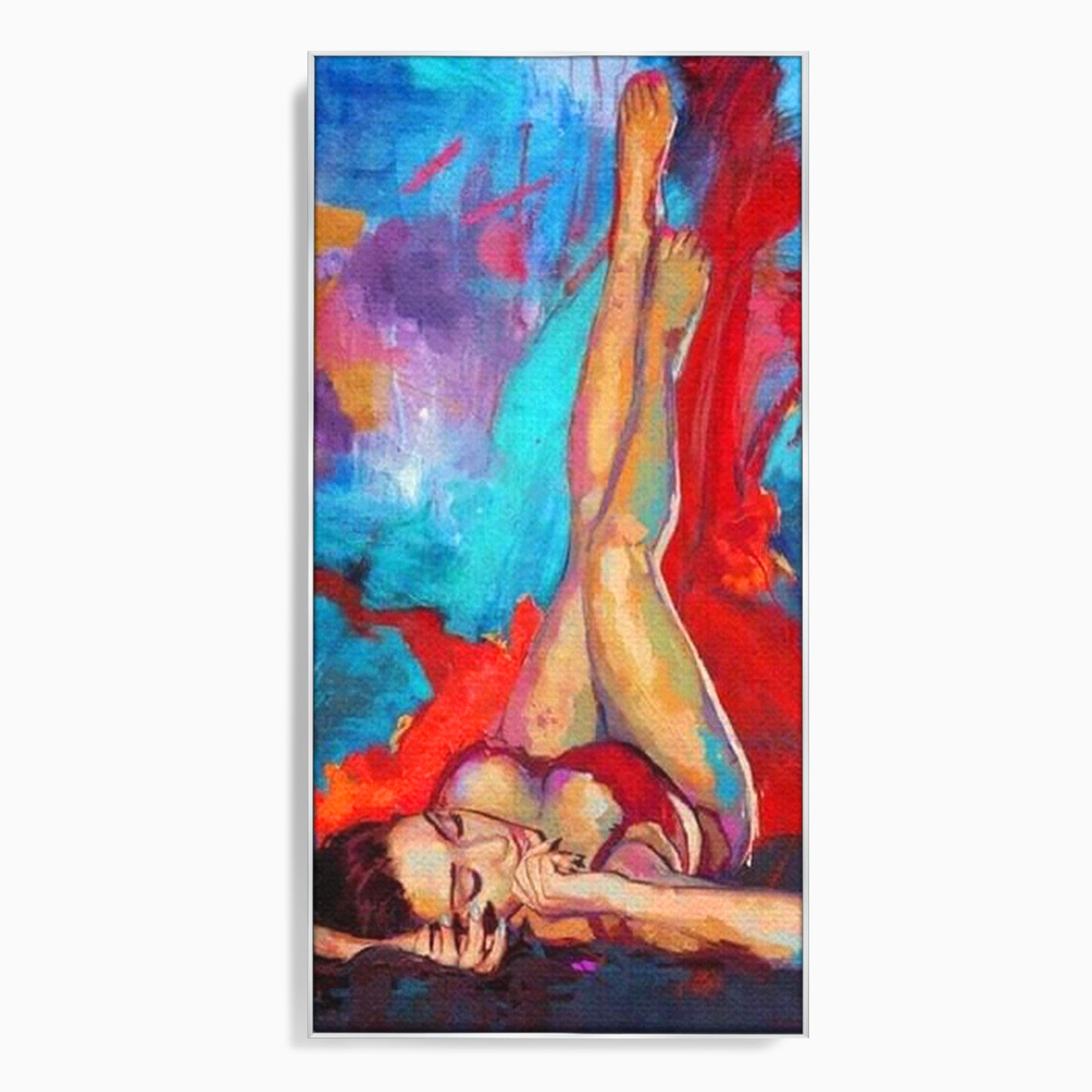Tablou Canvas Premium LuxCanva® PI1310, Visare In Culori, Femeie, Abstract, Relaxare, Dormitor, Arta Moderna, Culori Vibrante