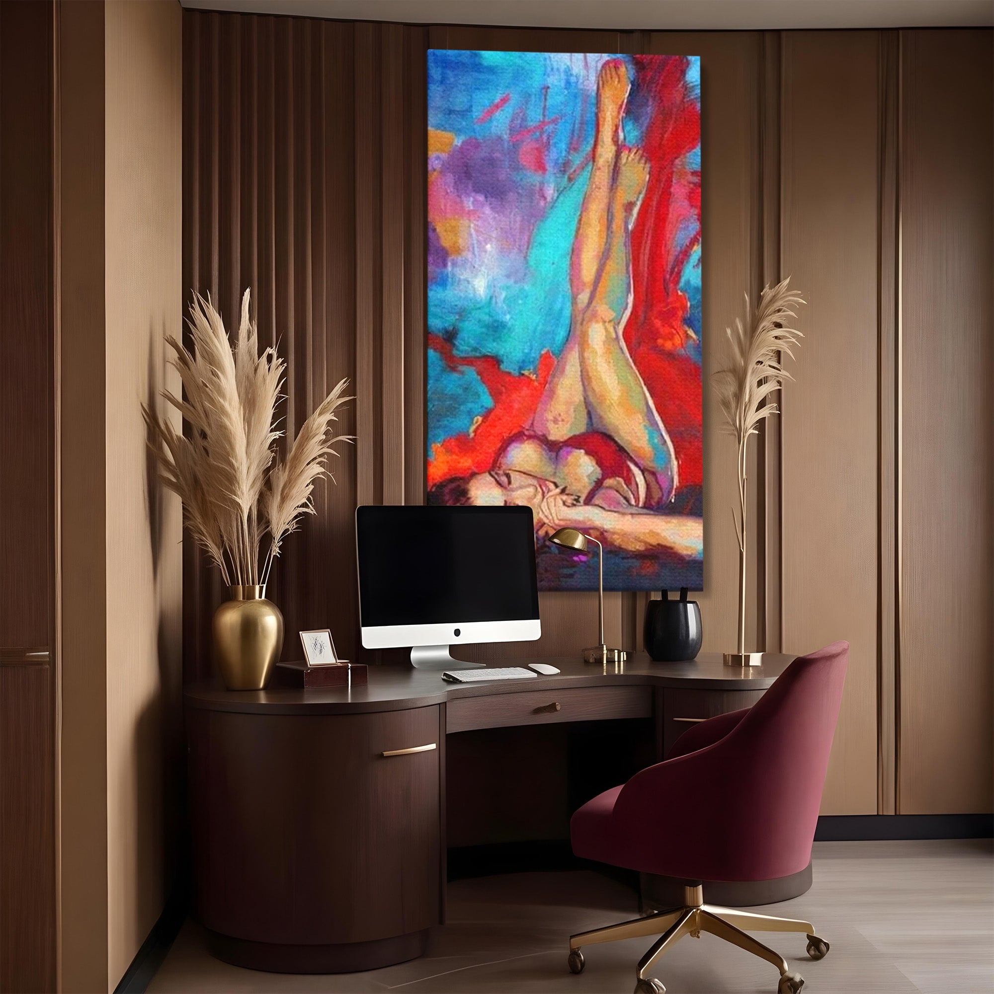 Tablou Canvas Premium LuxCanva® PI1310, Visare In Culori, Femeie, Abstract, Relaxare, Dormitor, Arta Moderna, Culori Vibrante