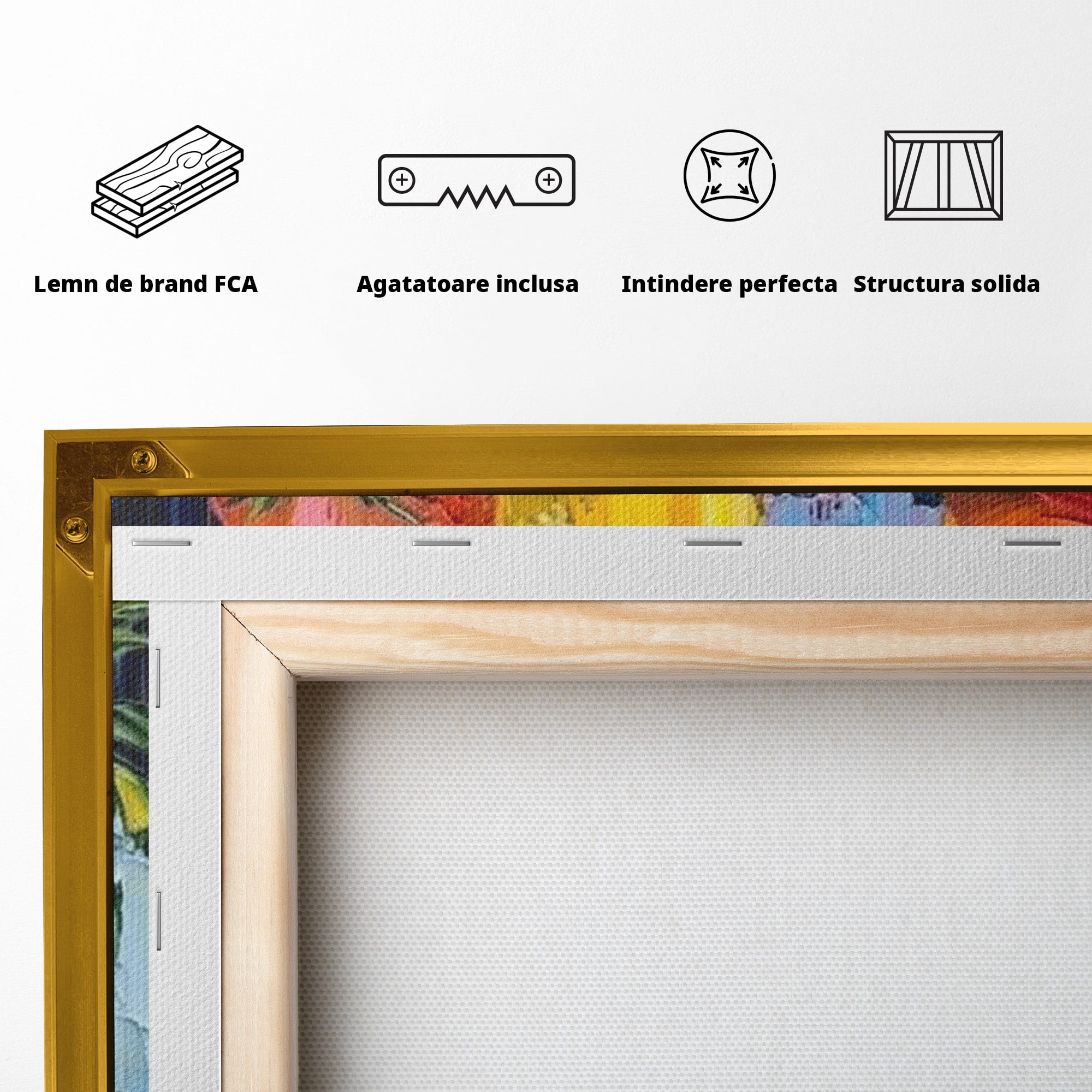 Tablou Canvas Premium LuxCanva® PI1311, Orasul Colorat, Peisaj, Urban, Apus, Barca, Culori Vibrante, Living
