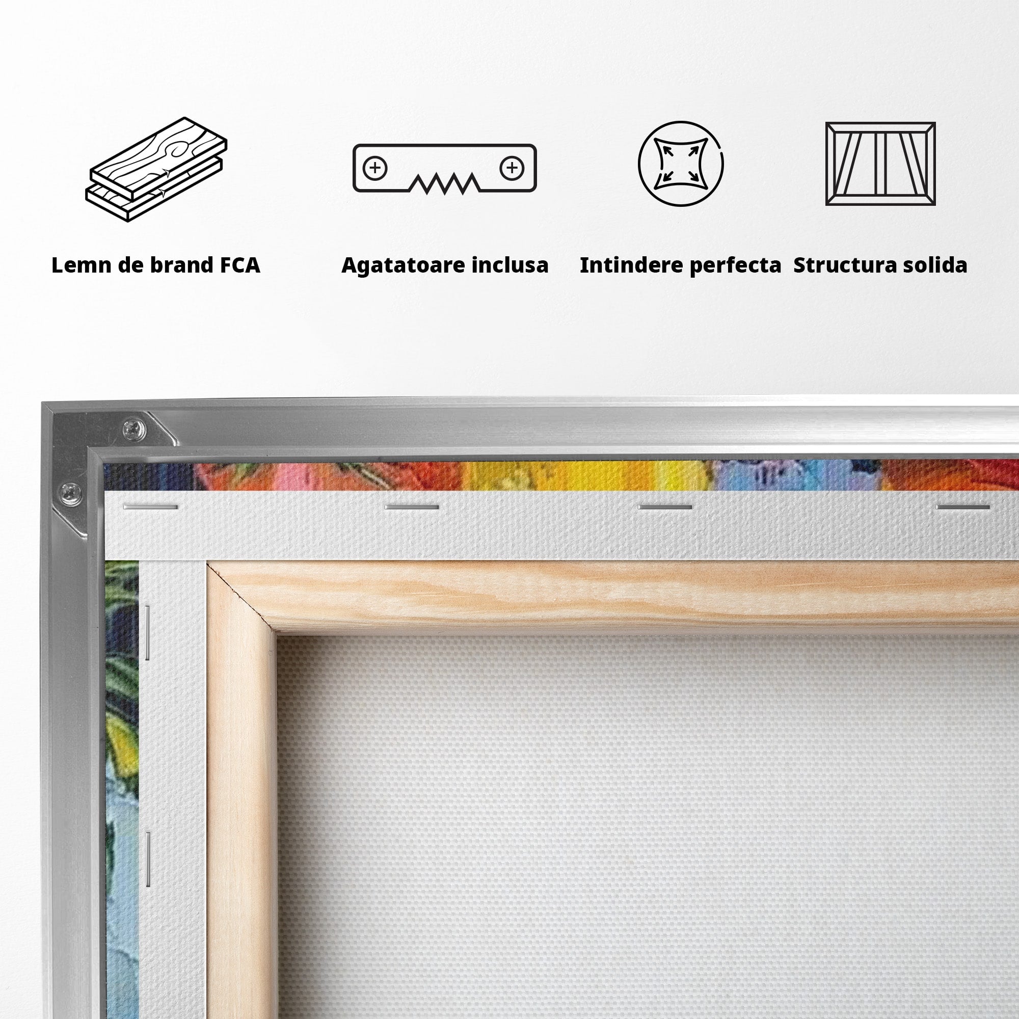 Tablou Canvas Premium LuxCanva® PI1311, Orasul Colorat, Peisaj, Urban, Apus, Barca, Culori Vibrante, Living