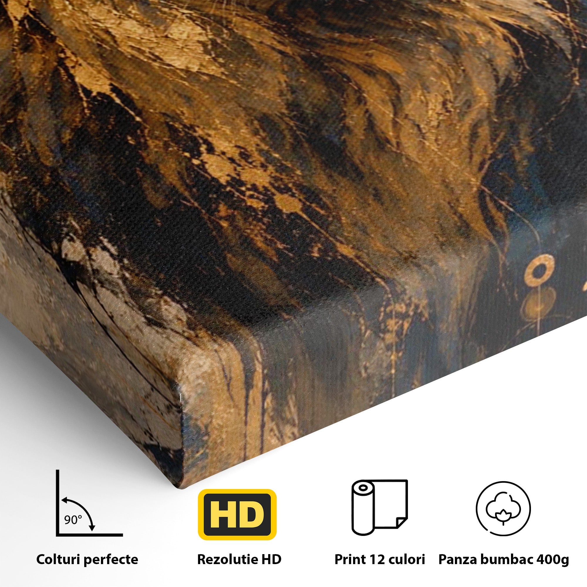 Tablou Canvas Premium LuxCanva® PI1312, Regalitatea Leului, Privire, Savana, Putere, Portret, Culori Vibrante, Living, Dormitor
