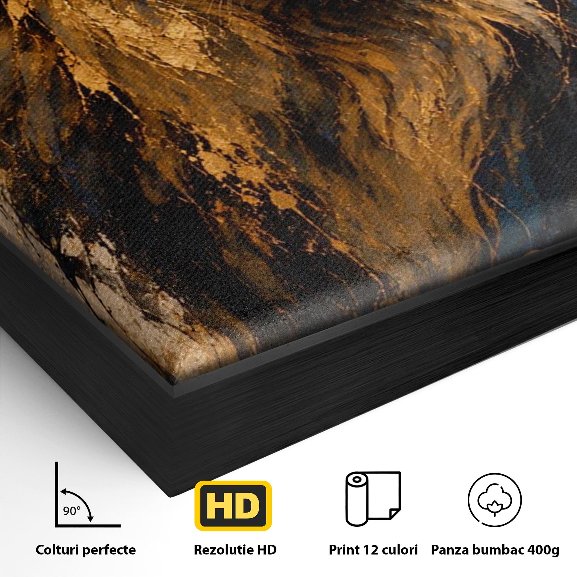 Tablou Canvas Premium LuxCanva® PI1312, Regalitatea Leului, Privire, Savana, Putere, Portret, Culori Vibrante, Living, Dormitor