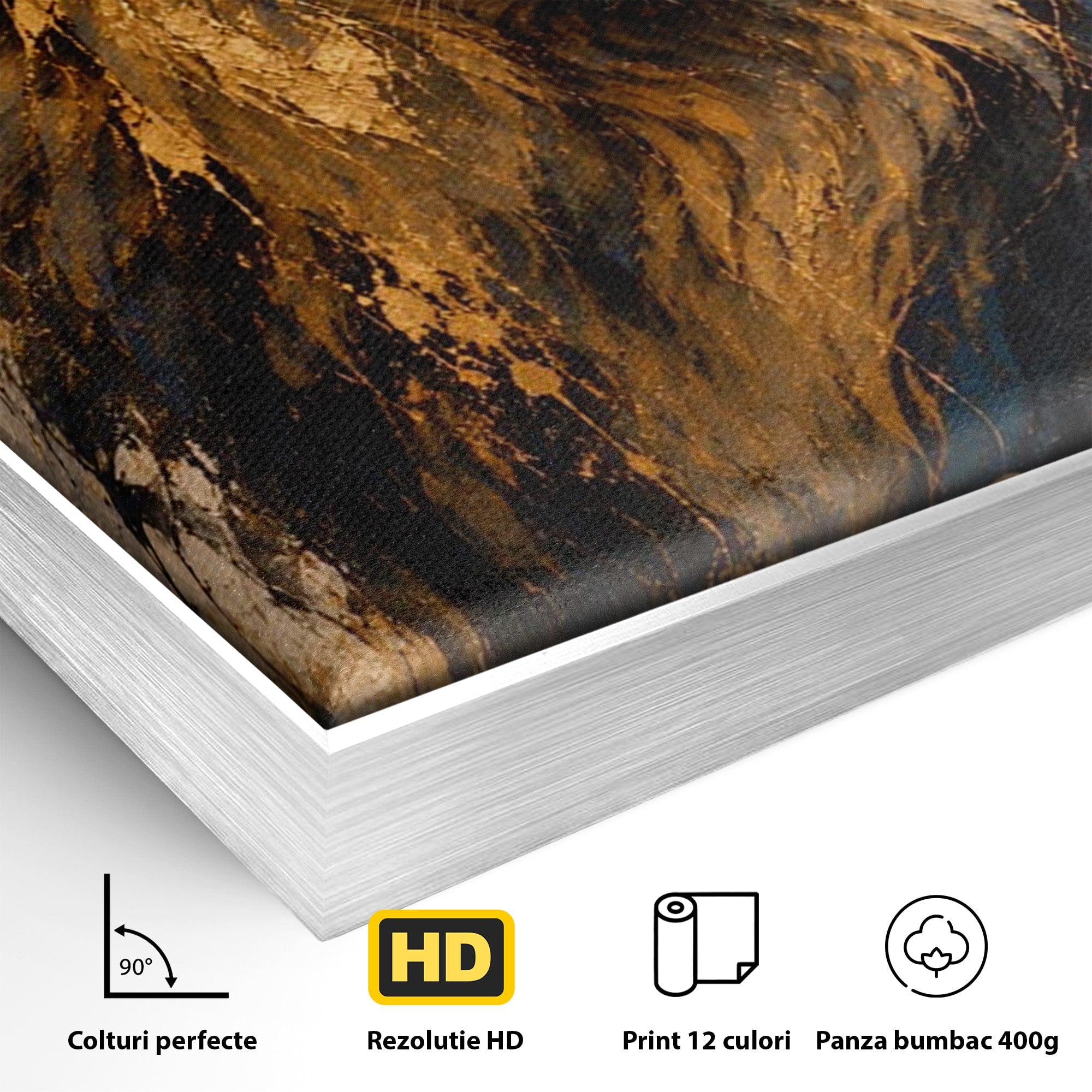 Tablou Canvas Premium LuxCanva® PI1312, Regalitatea Leului, Privire, Savana, Putere, Portret, Culori Vibrante, Living, Dormitor