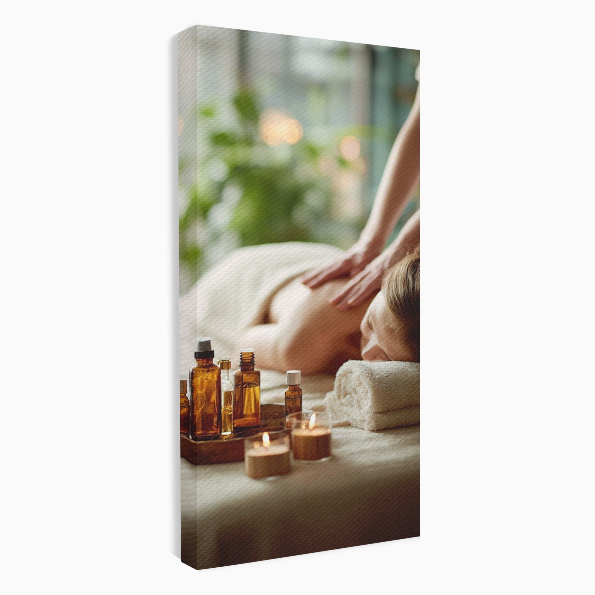 Tablou Canvas Premium LuxCanva® PI1315, Momente De Liniste, Spa, Relaxare, Masaj, Aromaterapie, Sanatate, Wellness, Culori Vibrante, Salon
