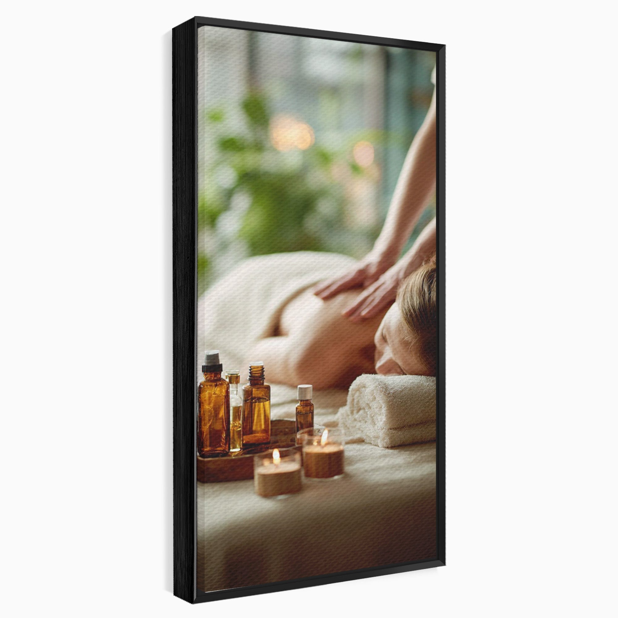 Tablou Canvas Premium LuxCanva® PI1315, Momente De Liniste, Spa, Relaxare, Masaj, Aromaterapie, Sanatate, Wellness, Culori Vibrante, Salon