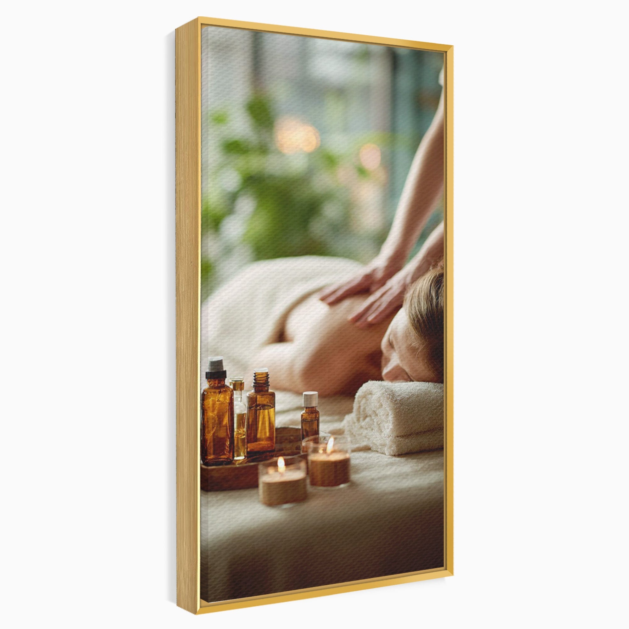 Tablou Canvas Premium LuxCanva® PI1315, Momente De Liniste, Spa, Relaxare, Masaj, Aromaterapie, Sanatate, Wellness, Culori Vibrante, Salon