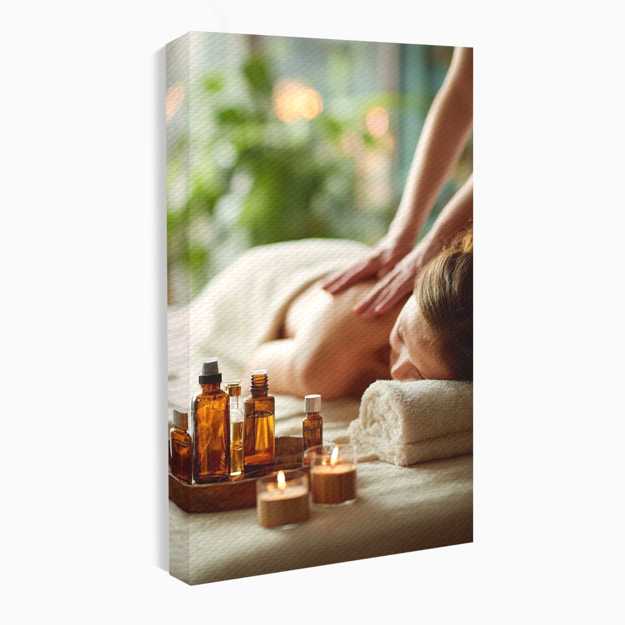 Tablou Canvas Premium LuxCanva® PI1315, Momente De Liniste, Spa, Relaxare, Masaj, Aromaterapie, Sanatate, Wellness, Culori Vibrante, Salon