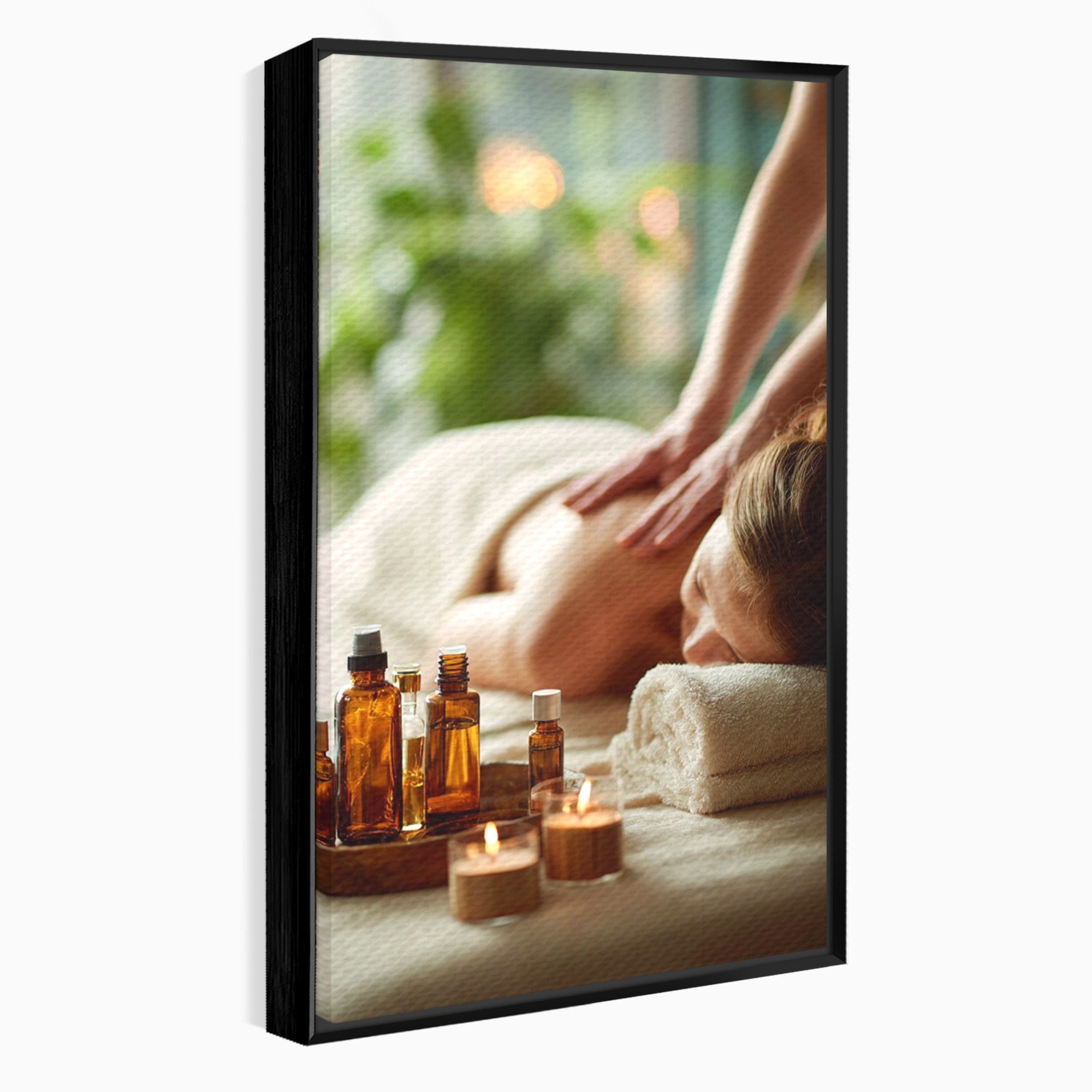 Tablou Canvas Premium LuxCanva® PI1315, Momente De Liniste, Spa, Relaxare, Masaj, Aromaterapie, Sanatate, Wellness, Culori Vibrante, Salon