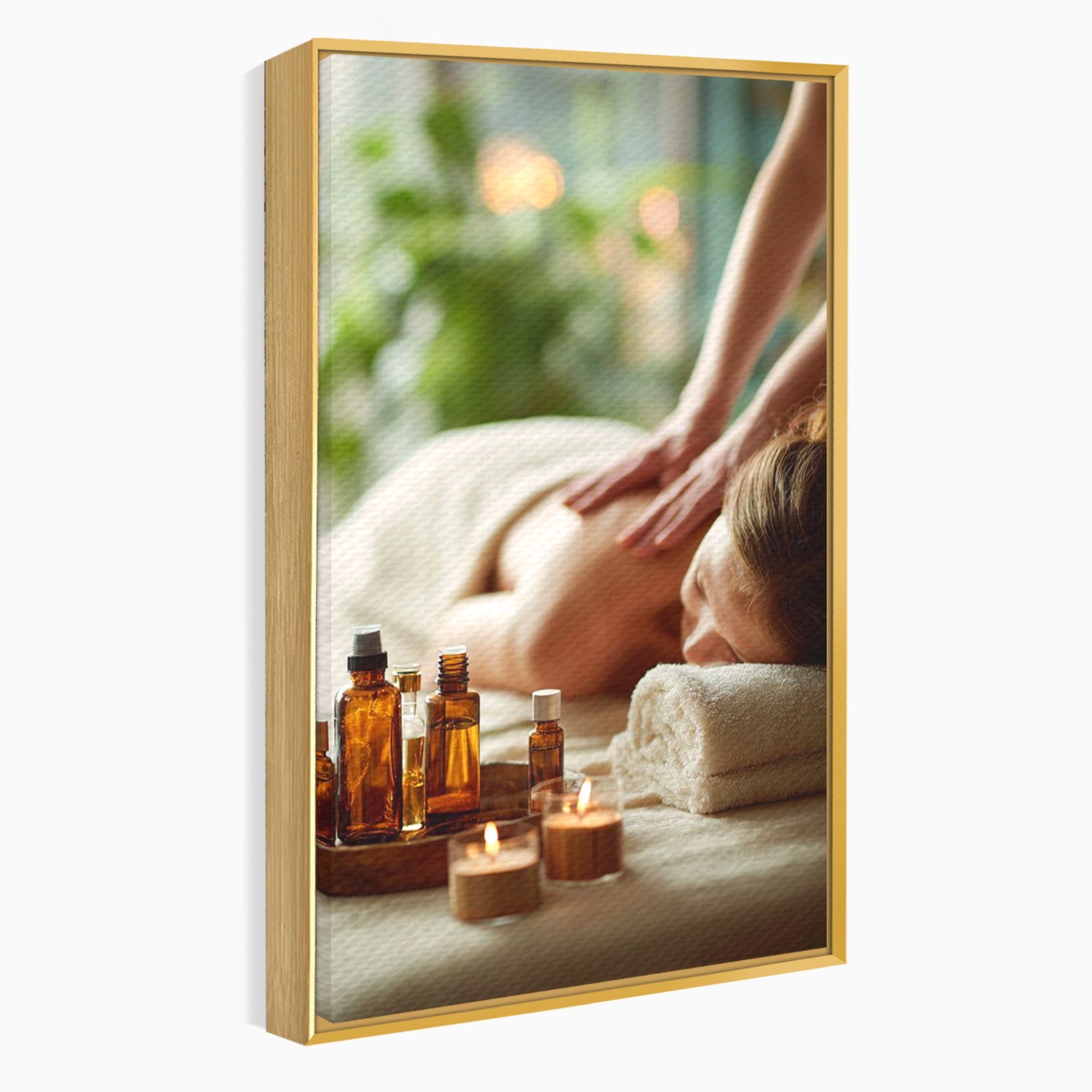 Tablou Canvas Premium LuxCanva® PI1315, Momente De Liniste, Spa, Relaxare, Masaj, Aromaterapie, Sanatate, Wellness, Culori Vibrante, Salon