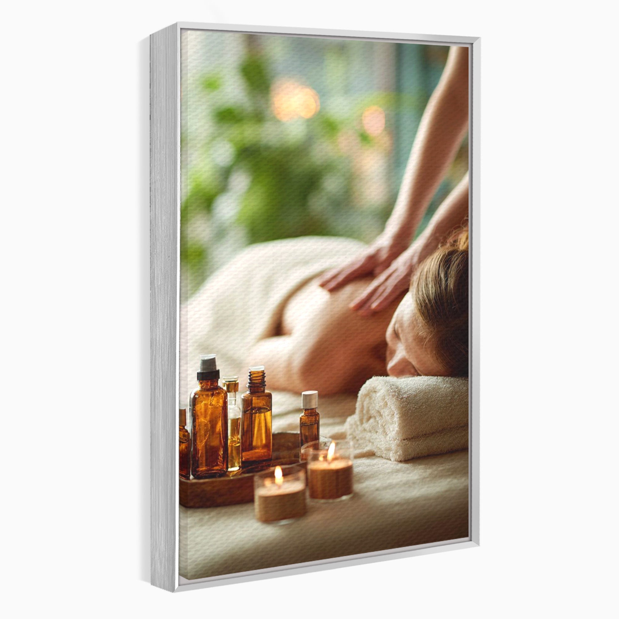 Tablou Canvas Premium LuxCanva® PI1315, Momente De Liniste, Spa, Relaxare, Masaj, Aromaterapie, Sanatate, Wellness, Culori Vibrante, Salon