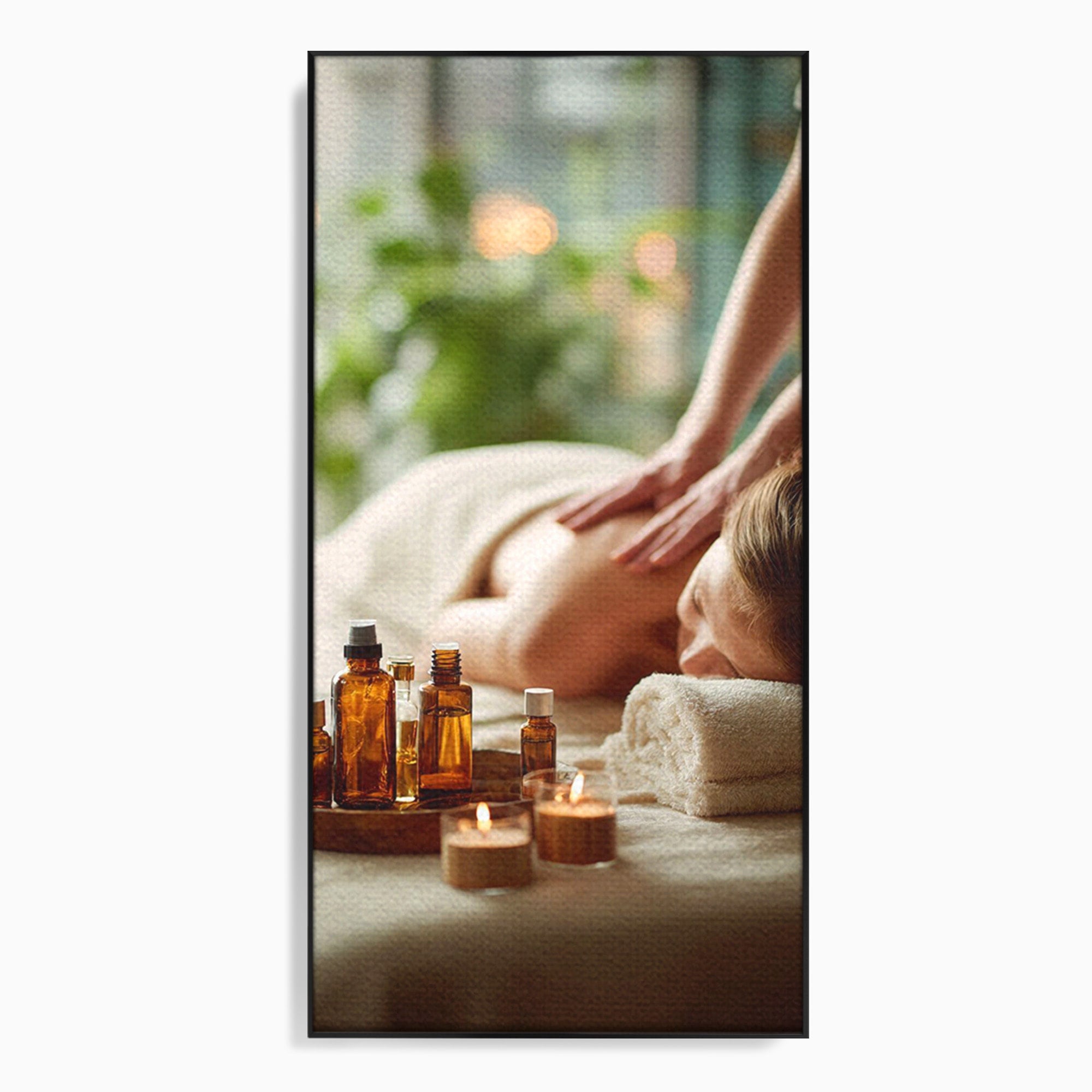Tablou Canvas Premium LuxCanva® PI1315, Momente De Liniste, Spa, Relaxare, Masaj, Aromaterapie, Sanatate, Wellness, Culori Vibrante, Salon