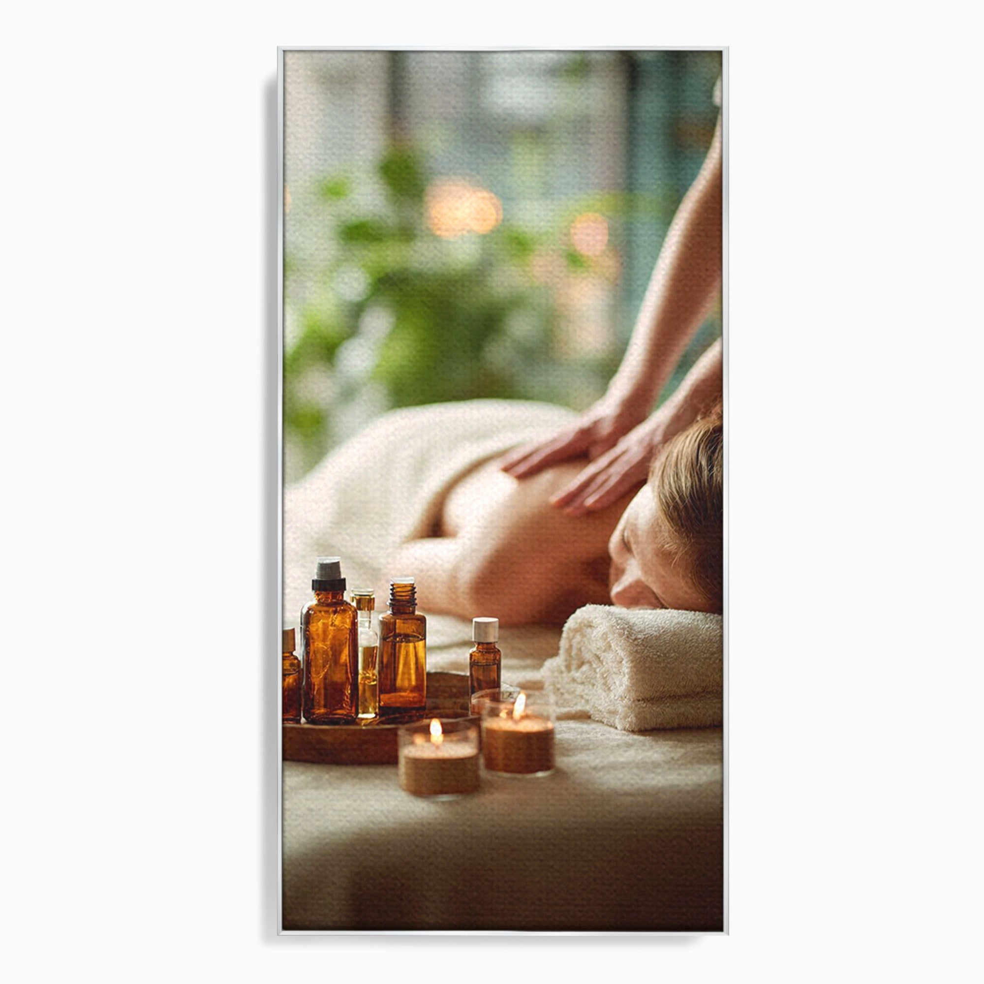 Tablou Canvas Premium LuxCanva® PI1315, Momente De Liniste, Spa, Relaxare, Masaj, Aromaterapie, Sanatate, Wellness, Culori Vibrante, Salon