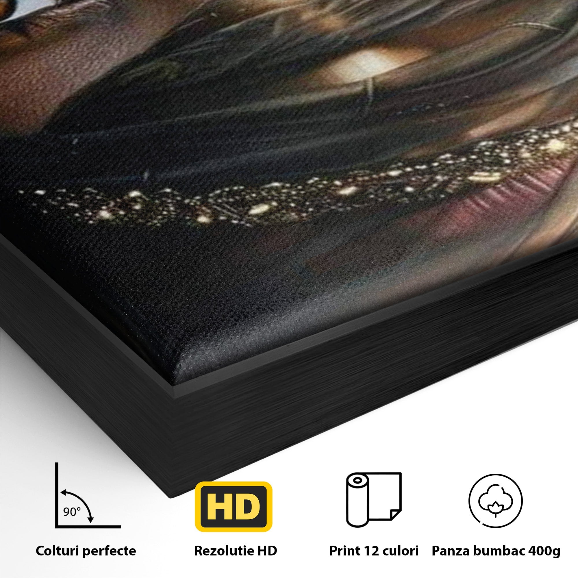 Tablou Canvas Premium LuxCanva® PI1319, Ochii Care Povestesc, Portret, Femeie, Mister, Privire, Culori Vibrante, Living, Dormitor