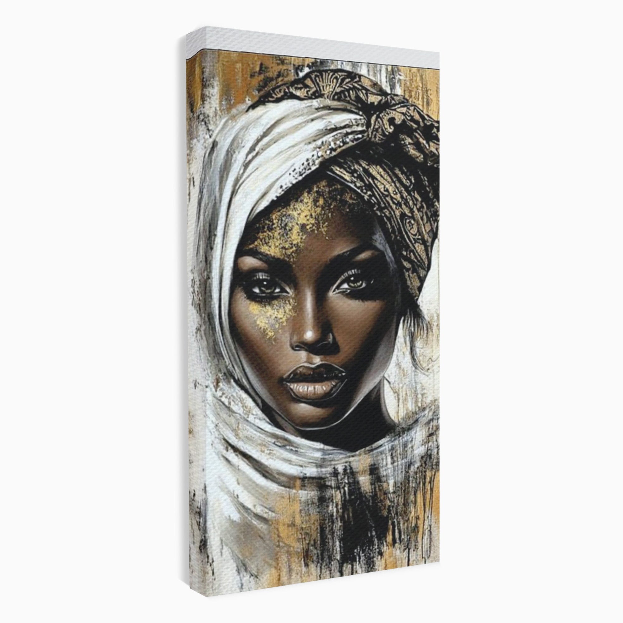Tablou Canvas Premium LuxCanva® PI1321, Printesa Africii, Privire, Portret, Femeie, Traditional, Eleganta, Arta, Culori Vibrante, Living, Dormitor