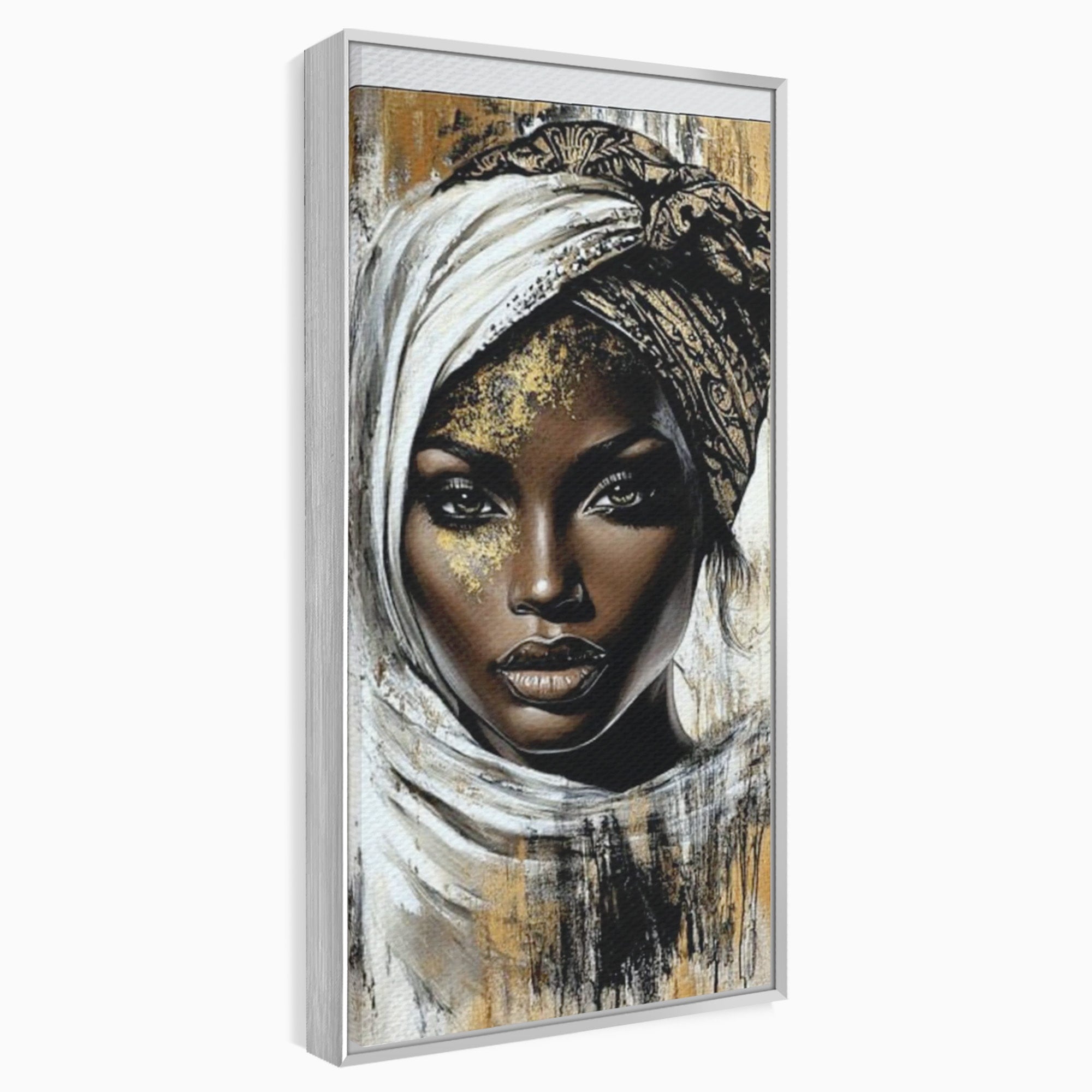 Tablou Canvas Premium LuxCanva® PI1321, Printesa Africii, Privire, Portret, Femeie, Traditional, Eleganta, Arta, Culori Vibrante, Living, Dormitor