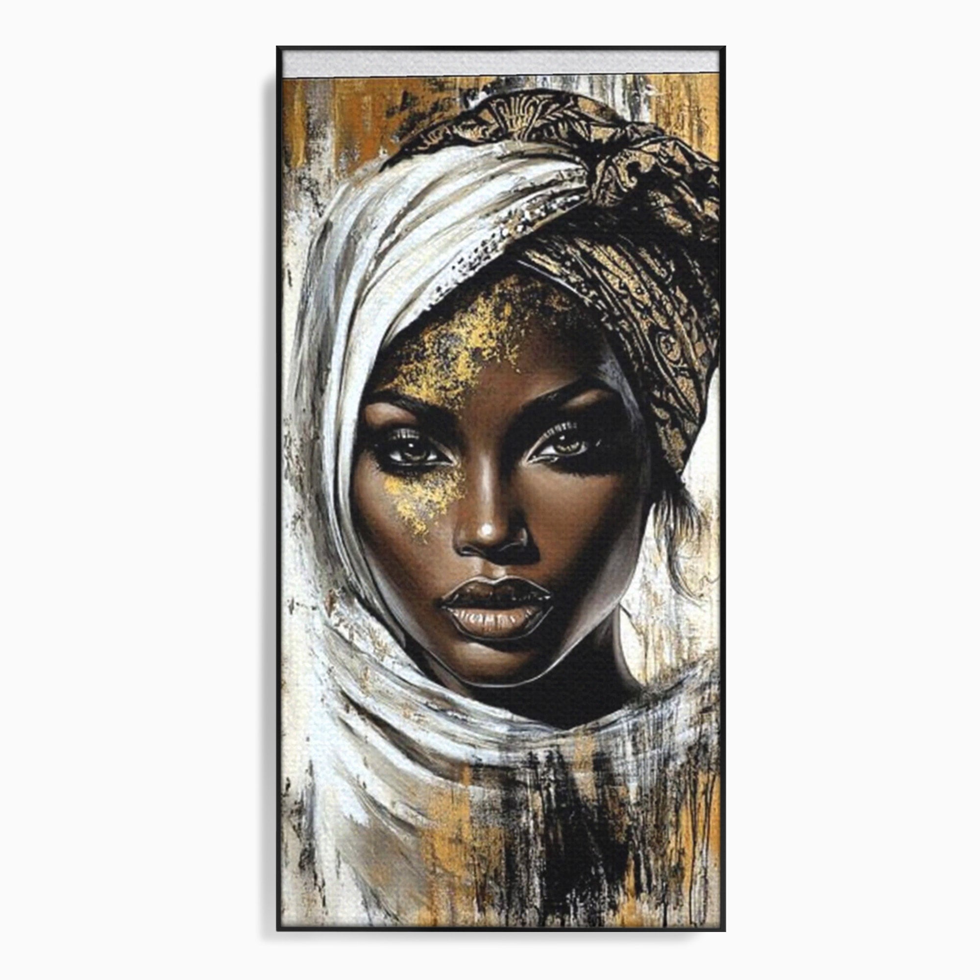 Tablou Canvas Premium LuxCanva® PI1321, Printesa Africii, Privire, Portret, Femeie, Traditional, Eleganta, Arta, Culori Vibrante, Living, Dormitor