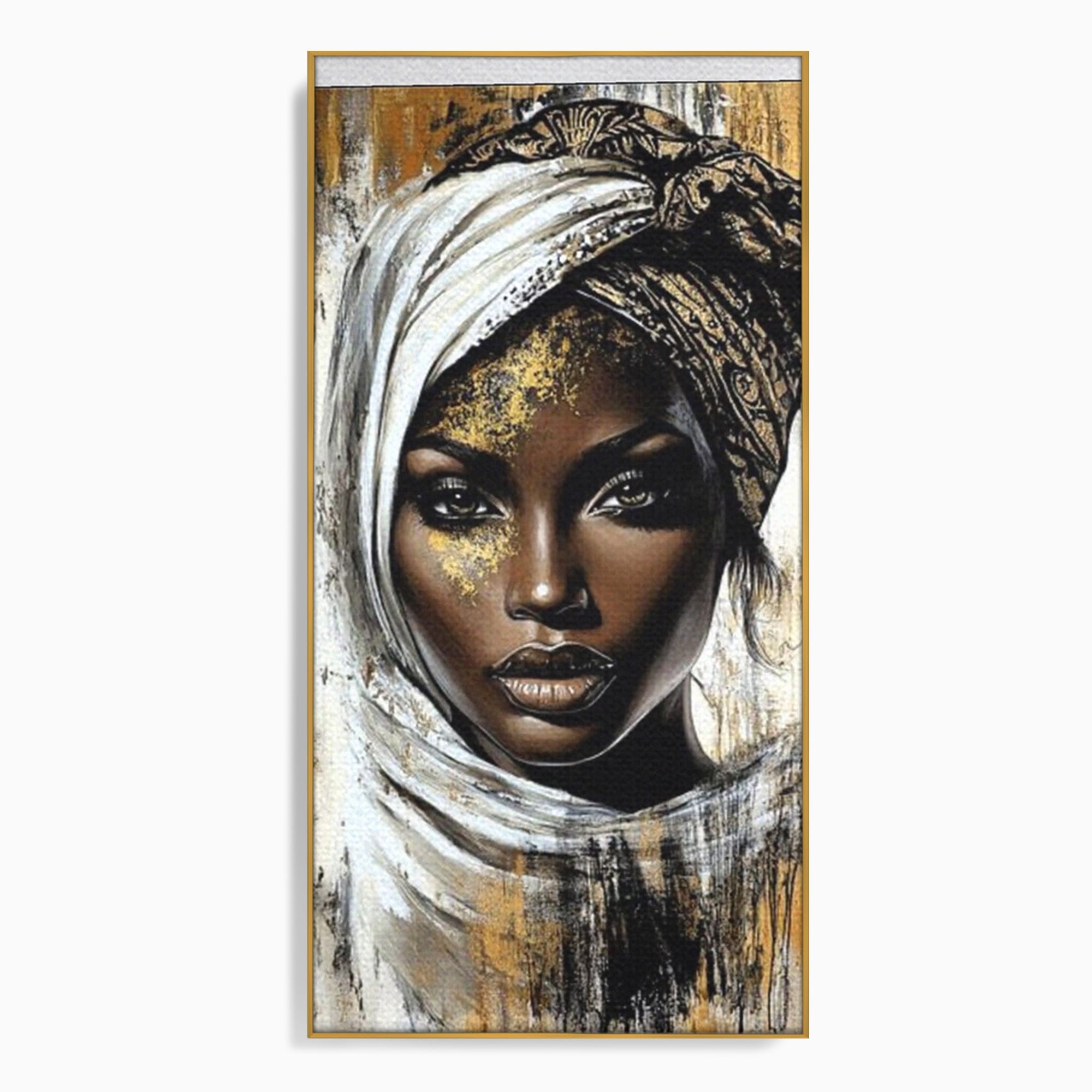 Tablou Canvas Premium LuxCanva® PI1321, Printesa Africii, Privire, Portret, Femeie, Traditional, Eleganta, Arta, Culori Vibrante, Living, Dormitor