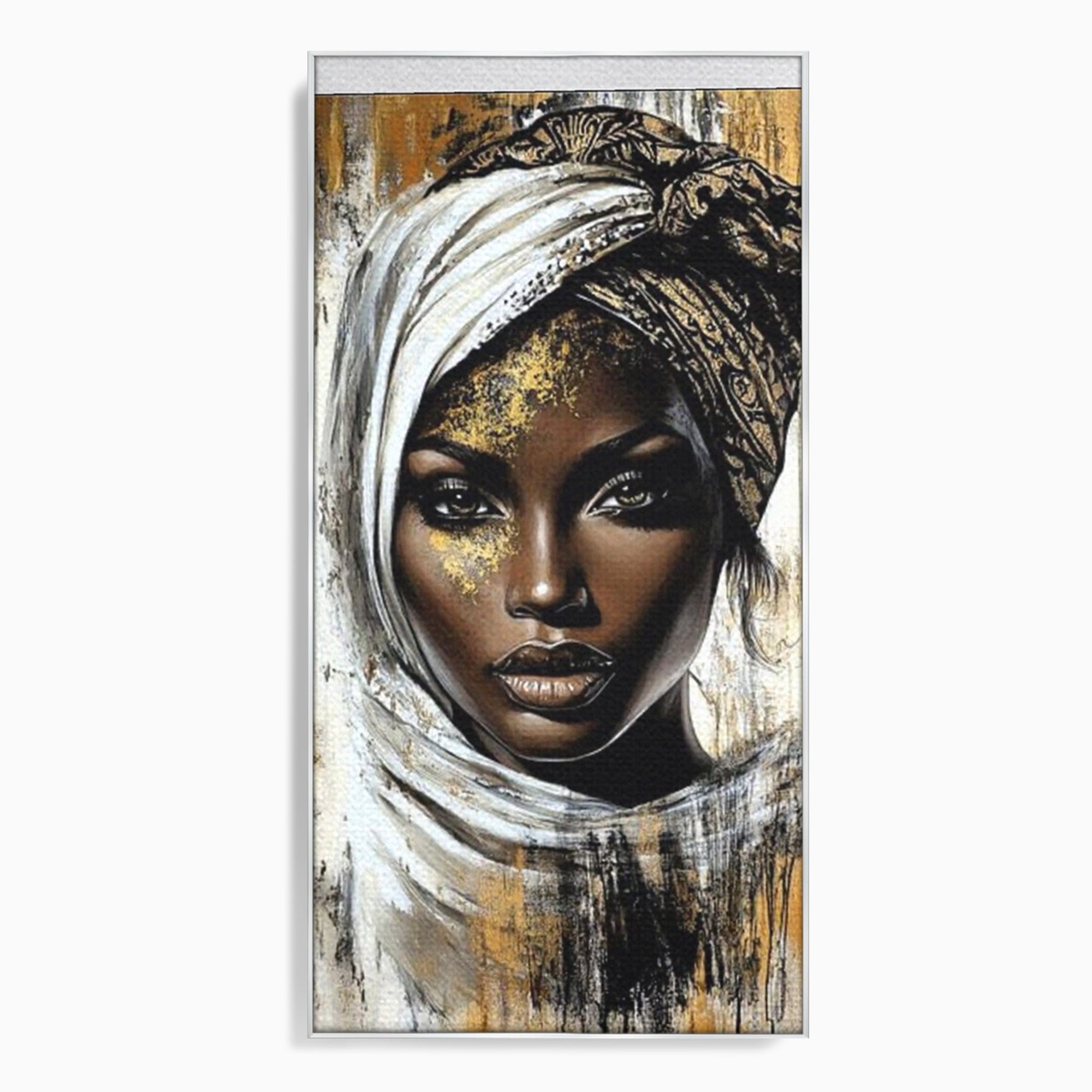 Tablou Canvas Premium LuxCanva® PI1321, Printesa Africii, Privire, Portret, Femeie, Traditional, Eleganta, Arta, Culori Vibrante, Living, Dormitor