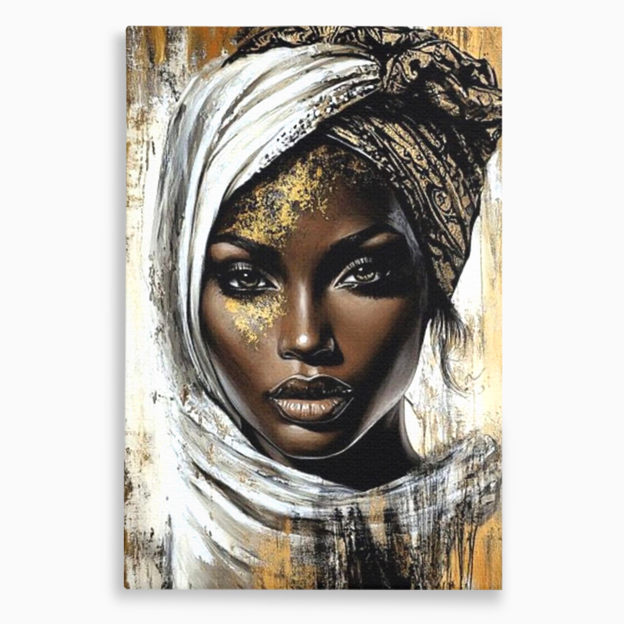 Tablou Canvas Premium LuxCanva® PI1321, Printesa Africii, Privire, Portret, Femeie, Traditional, Eleganta, Arta, Culori Vibrante, Living, Dormitor