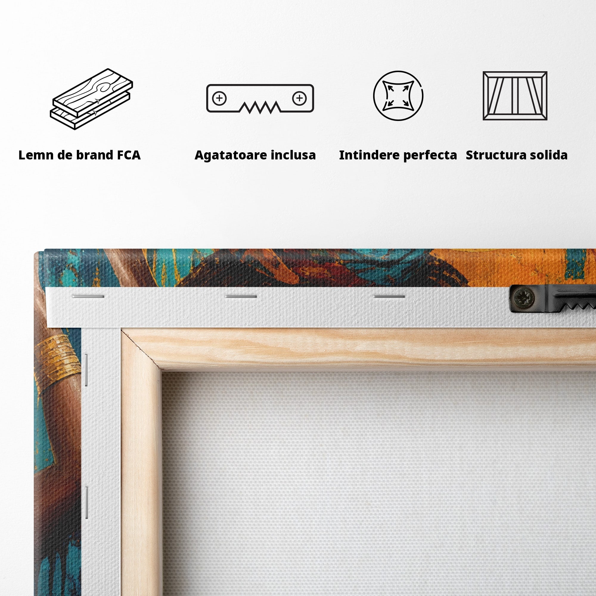 Tablou Canvas Premium LuxCanva® PI1322, Mama Cu Fructe, Cos, Bijuterii, Copil, Traditie, Culori Vibrante, Living, Dormitor