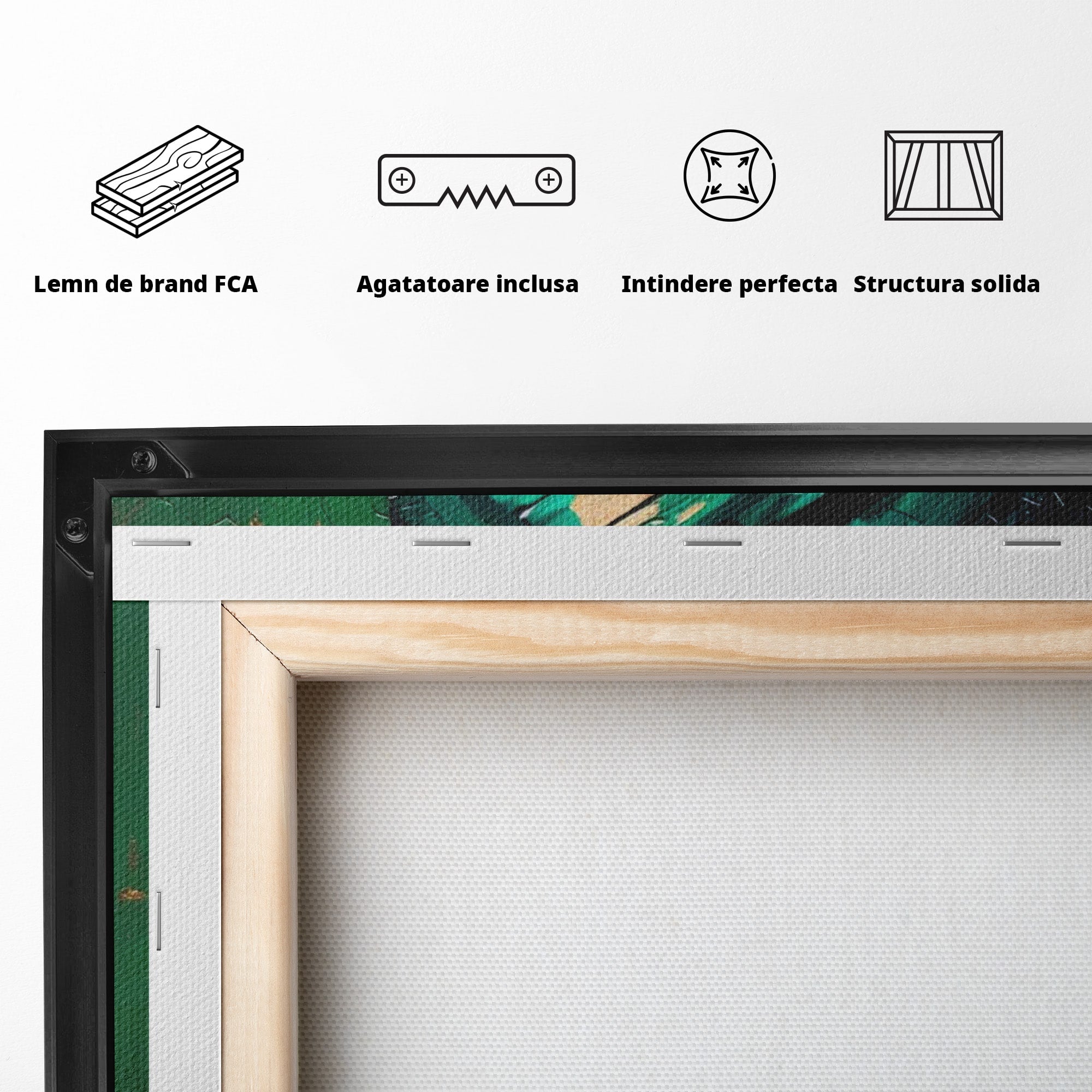 Tablou Canvas Premium LuxCanva® PI1323, Eleganta Verde, Turban, Femeie, African, Cercei, Eleganta, Arta, Culori Vibrante, Living, Dormitor