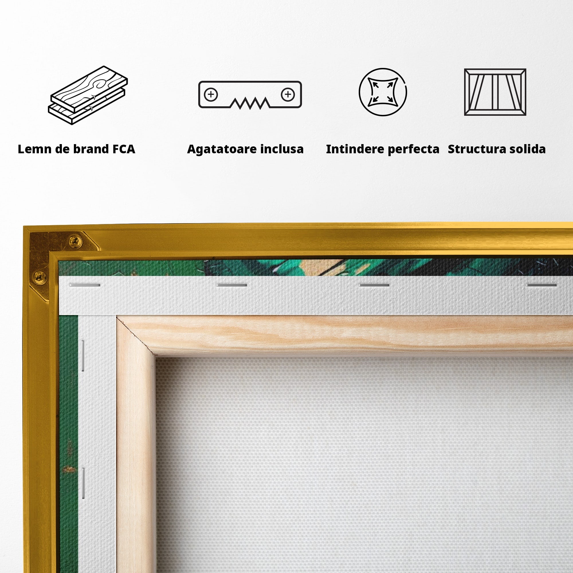 Tablou Canvas Premium LuxCanva® PI1323, Eleganta Verde, Turban, Femeie, African, Cercei, Eleganta, Arta, Culori Vibrante, Living, Dormitor