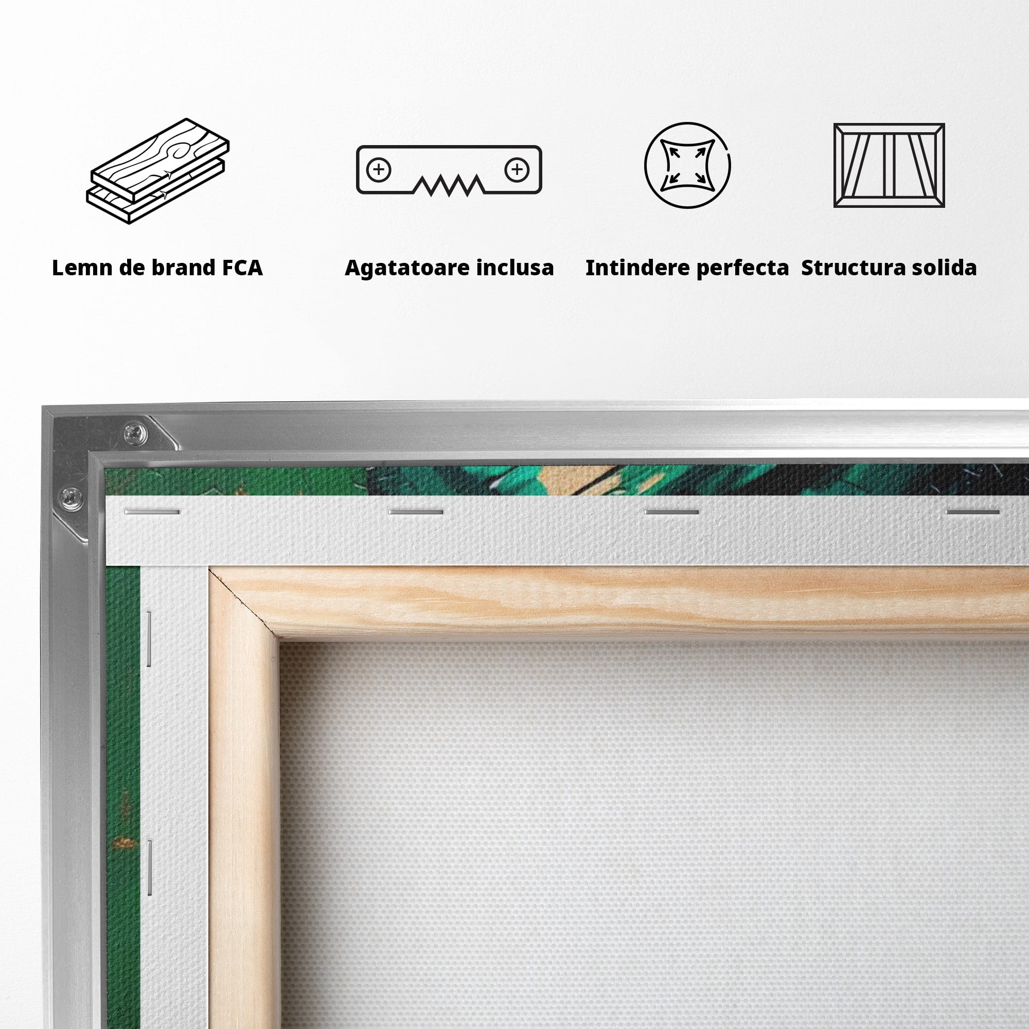 Tablou Canvas Premium LuxCanva® PI1323, Eleganta Verde, Turban, Femeie, African, Cercei, Eleganta, Arta, Culori Vibrante, Living, Dormitor