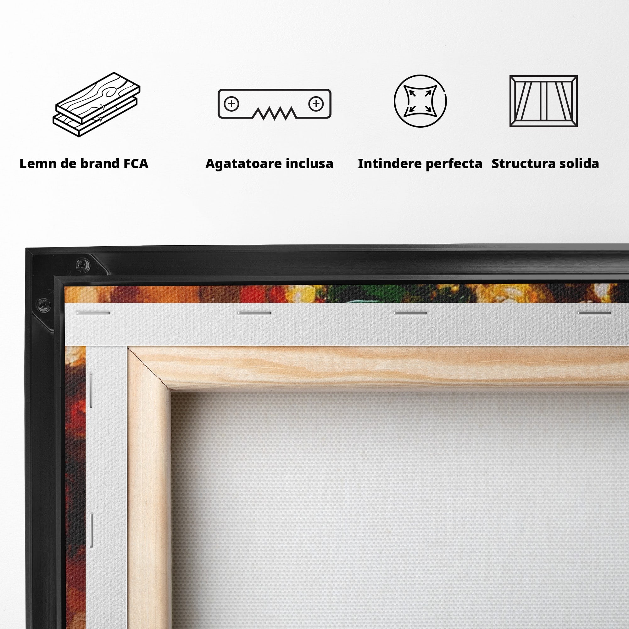Tablou Canvas Premium LuxCanva® PI1325, Cadouri De Craciun, Lumini, Ajun, Brad, Sarbatori, Culori Vibrante, Living, Dormitor
