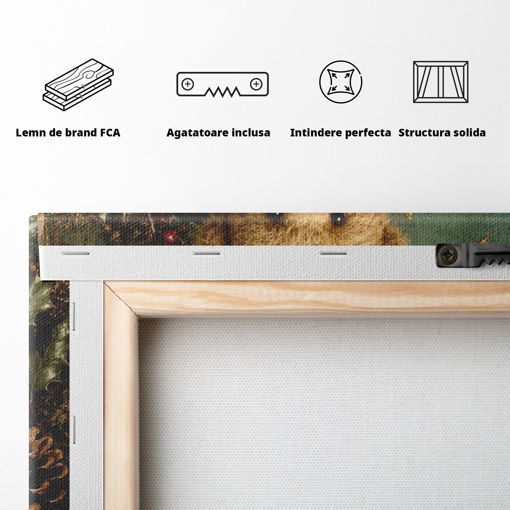 Tablou Canvas Premium LuxCanva® PI1326, Ursuletul De Craciun, Plus, Copilarie, Decoratiuni, Cadouri, Culori Vibrante, Living, Dormitor, Camera Copii